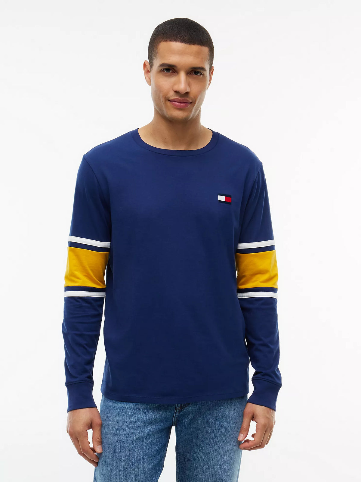 Tommy Hilfiger - Long-Sleeve Varsity Block Stripe T-Shirt