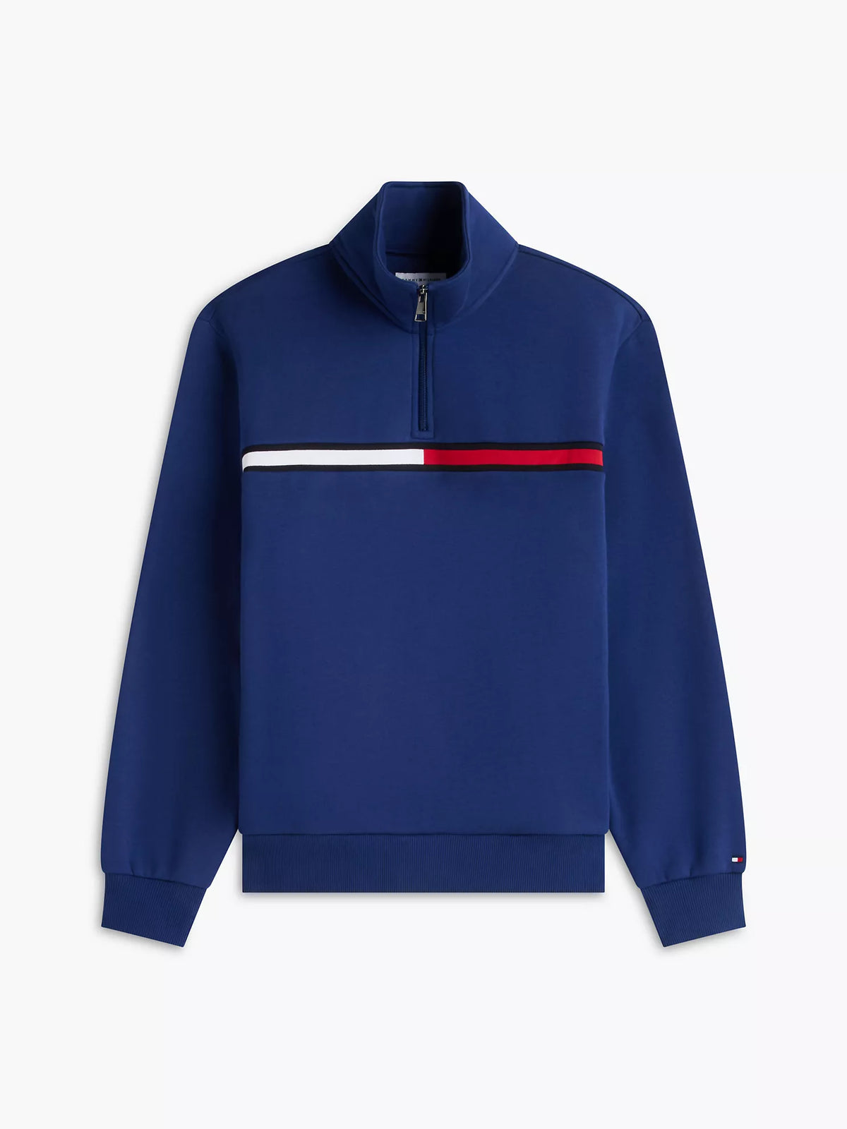 Tommy Hilfiger - Flag Stripe Logo Quarter-Zip Sweatshirt
