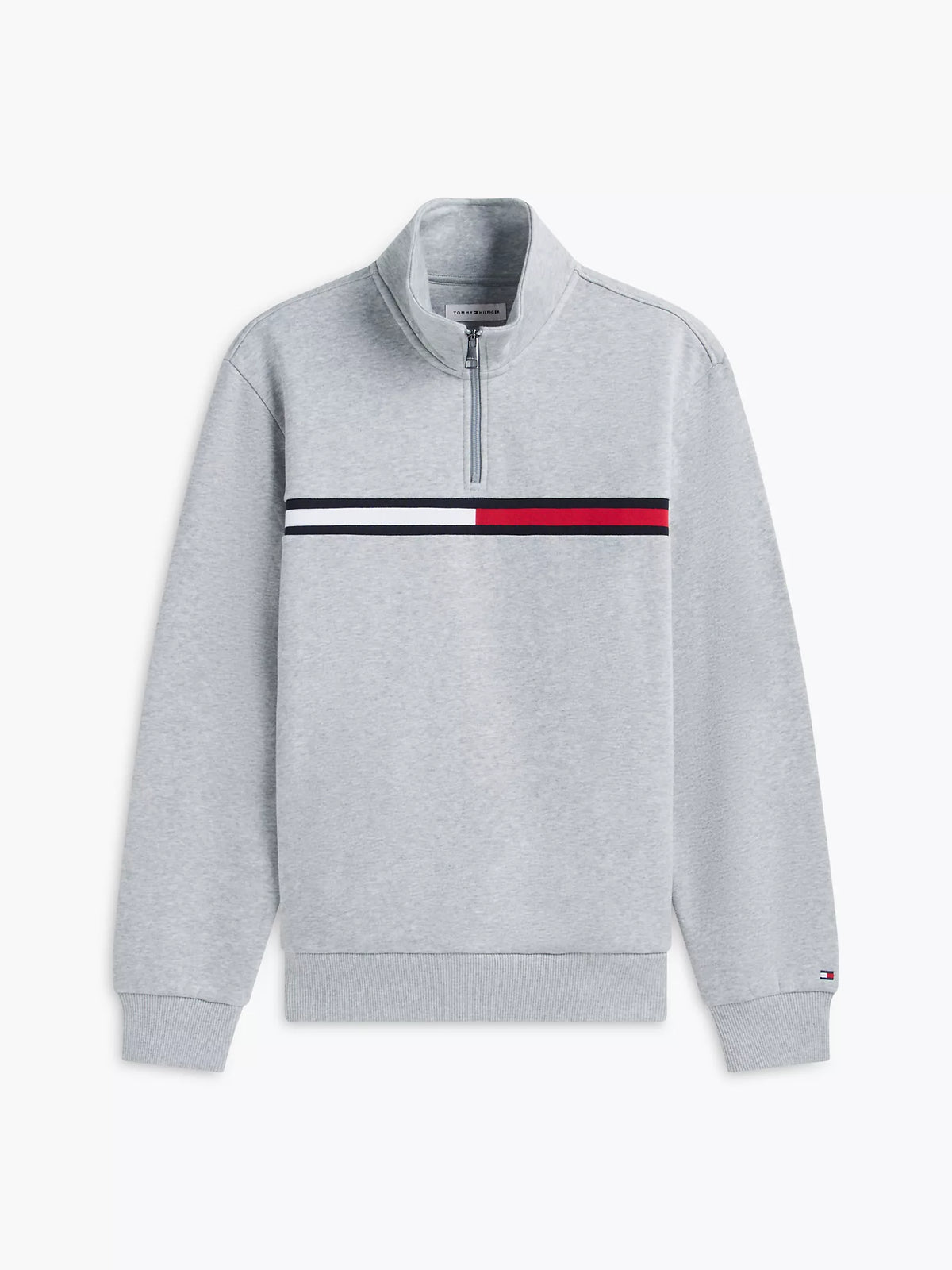 Tommy Hilfiger - Flag Stripe Logo Quarter-Zip Sweatshirt