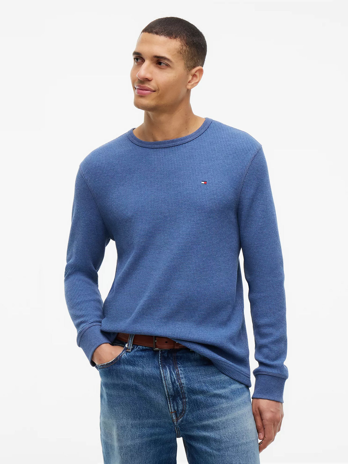 Tommy Hilfiger - Long-Sleeve Waffle-Knit T-Shirt