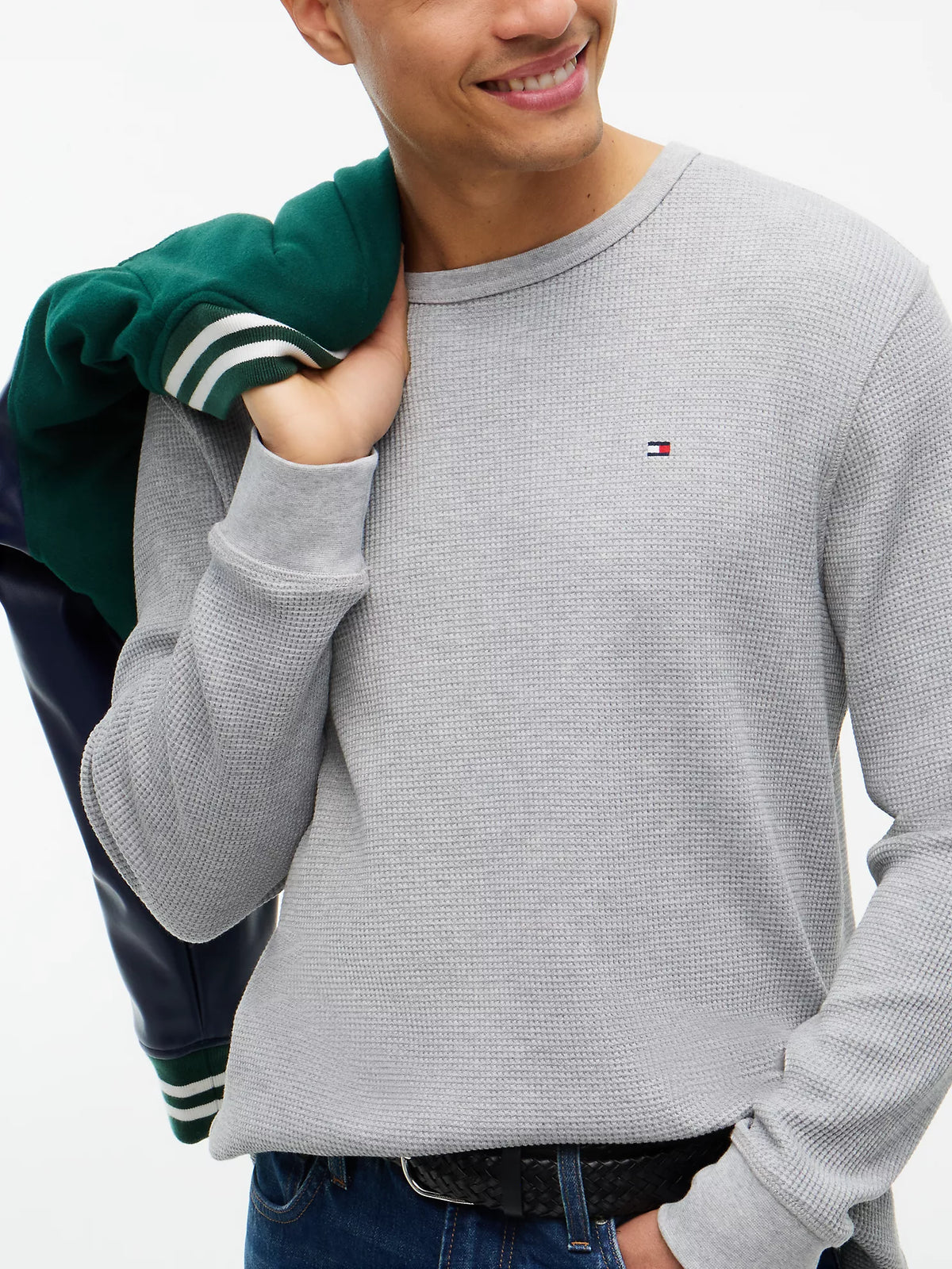 Tommy Hilfiger - Long-Sleeve Waffle-Knit T-Shirt