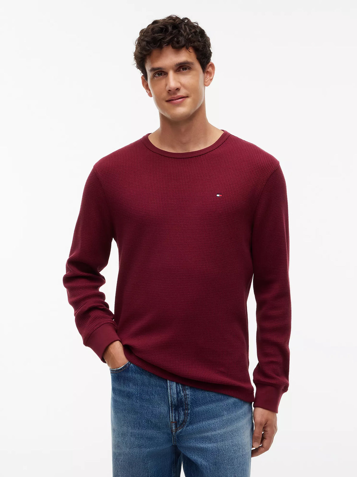 Tommy Hilfiger - Long-Sleeve Waffle-Knit T-Shirt