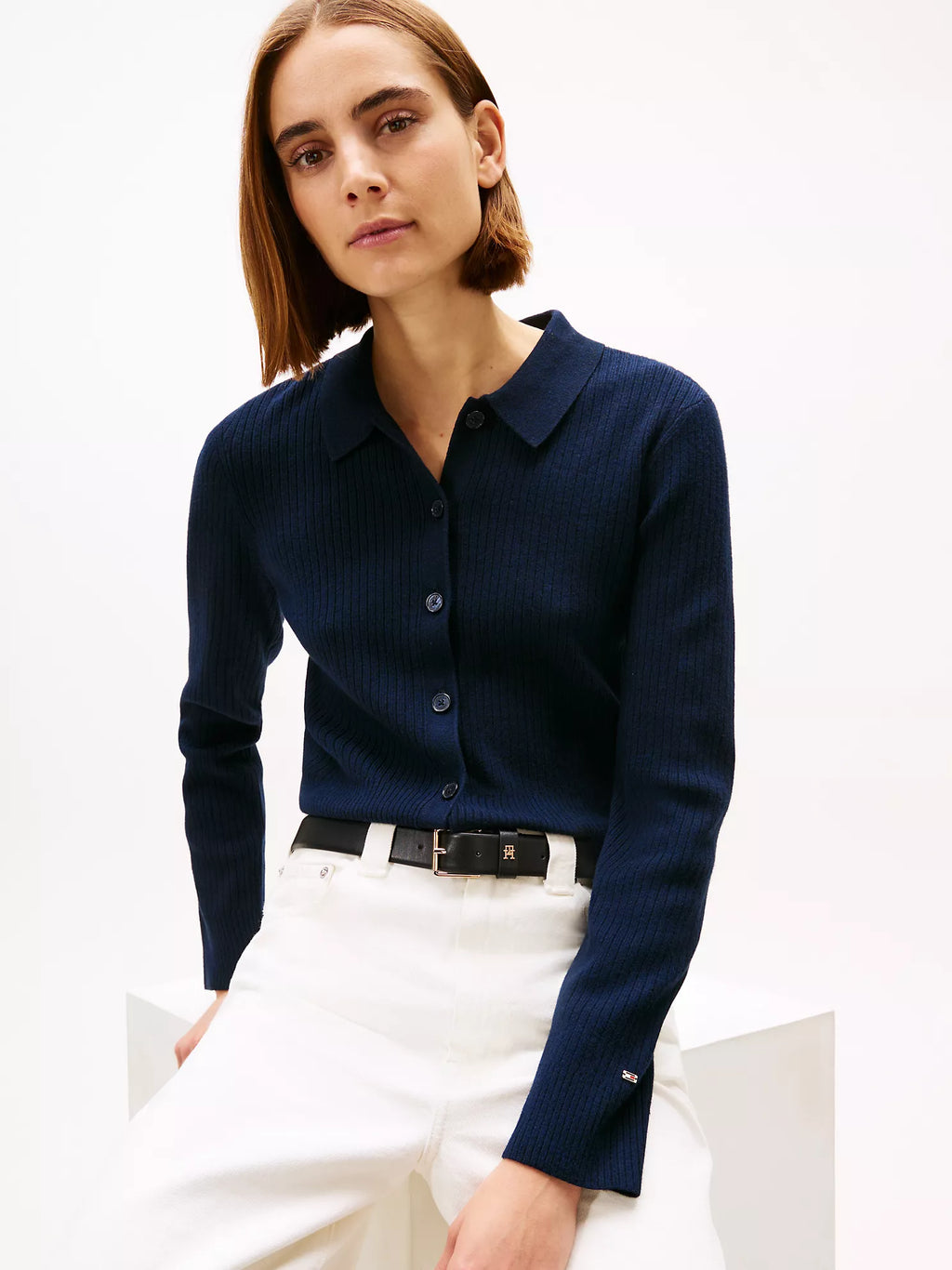 Tommy Hilfiger - Rib-Knit Polo Cardigan