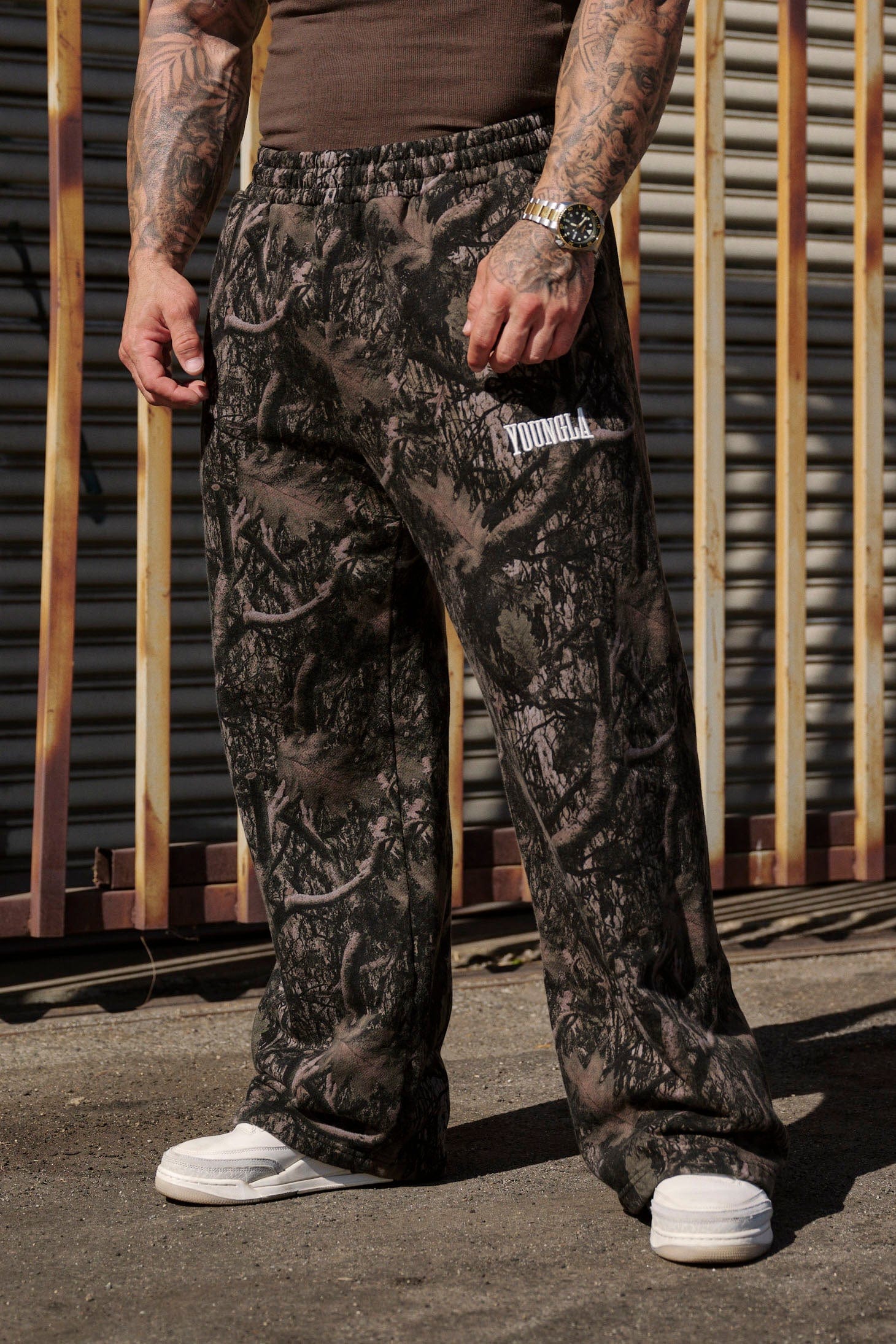 YOUNGLA - 2133 - Tree Camo Baggy Sweats