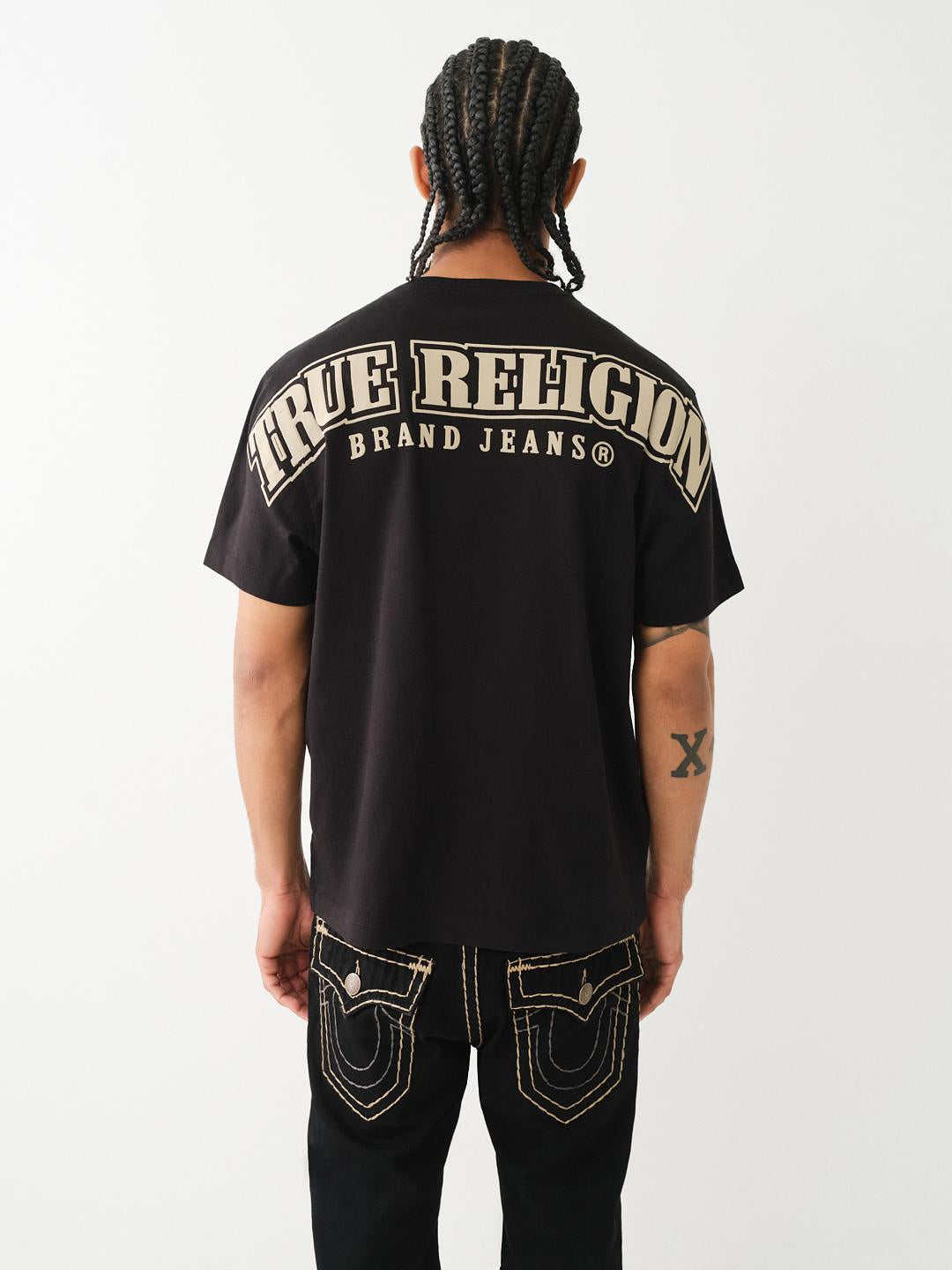 True Religion - Logo Overseam Puff T Tee