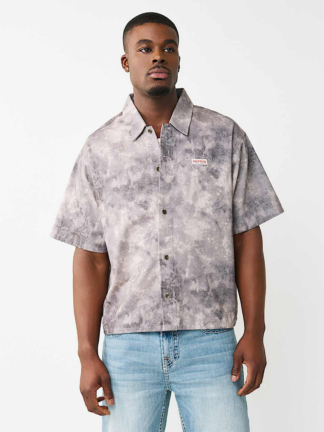 True Religion - Allover Print Boxy Shirt