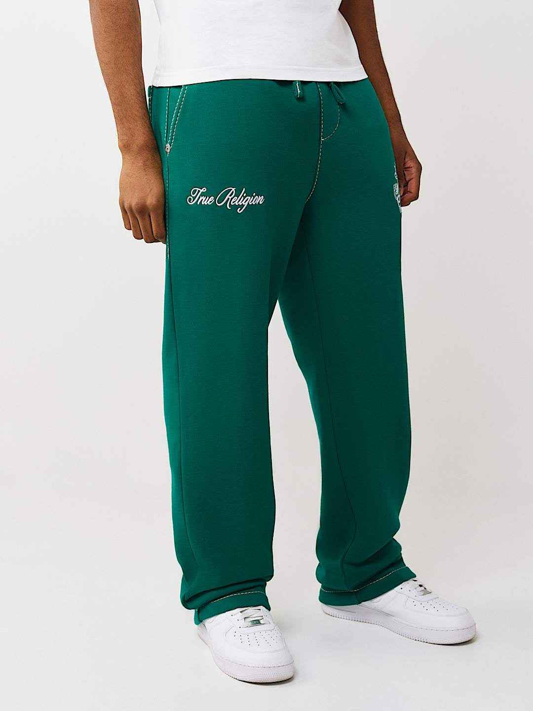 True Religion - Logo Crest Big T Baggy Sweatpant