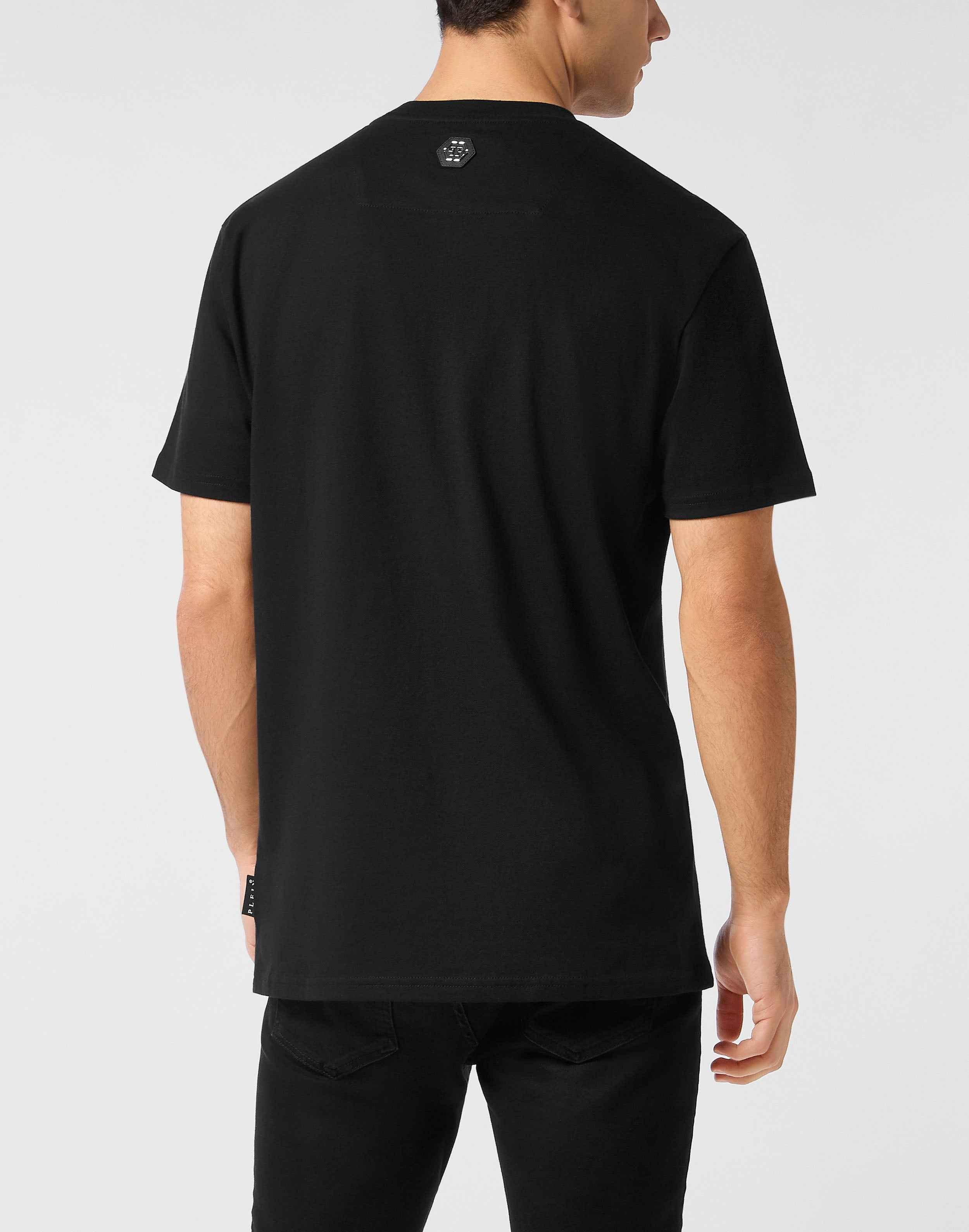 PHILIPP PLEIN - Round Neck T-Shirt Skull Strass