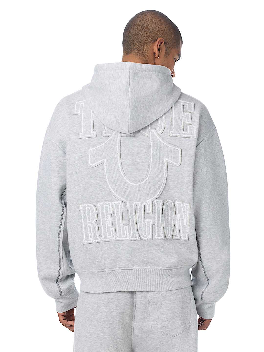 True Religion - Ribbed Boxy Zip Hoodie