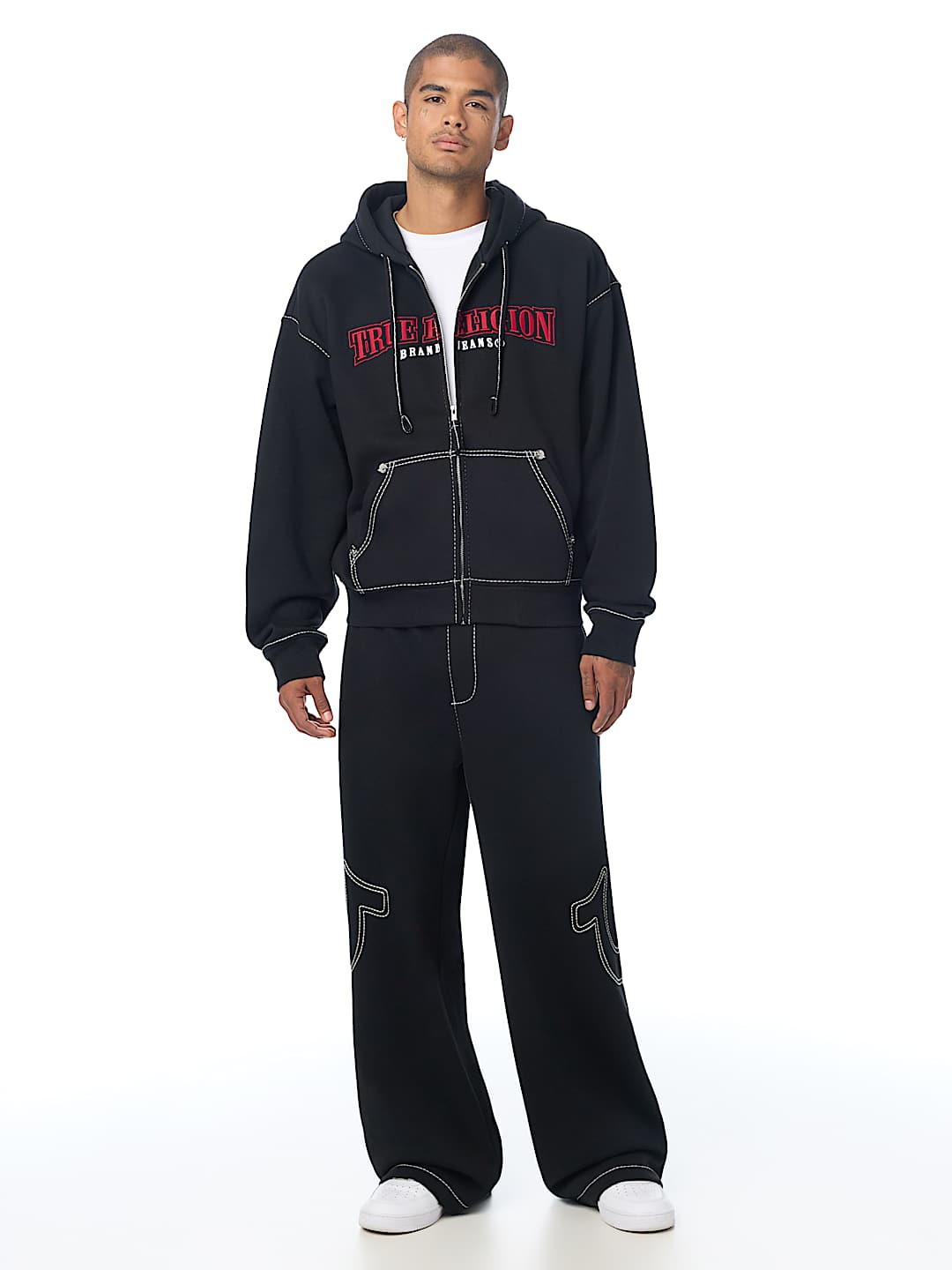 True Religion - Big T World Tour Boxy Zip Hoodie