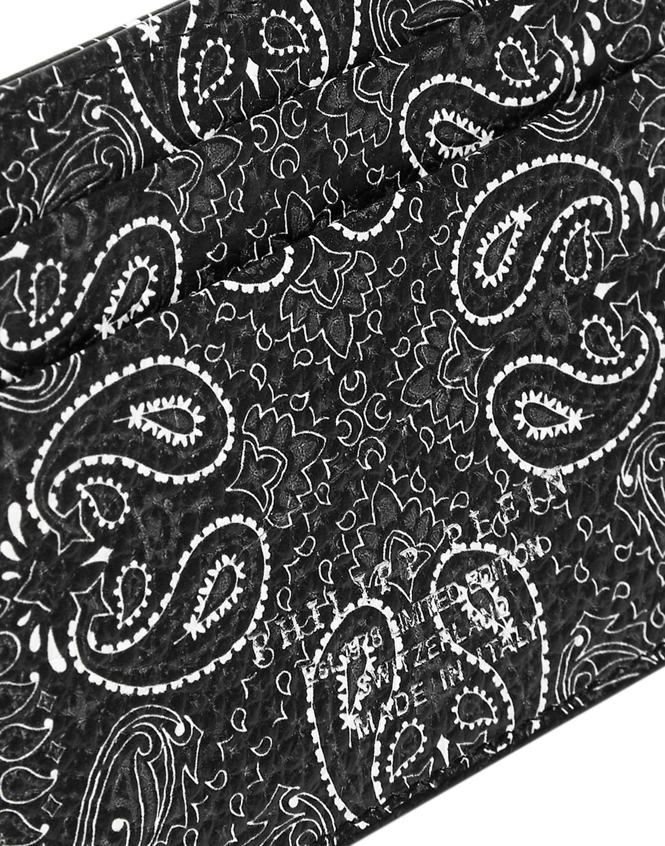 PHILIPP PLEIN - Leather Credit Cards Holder Paisley