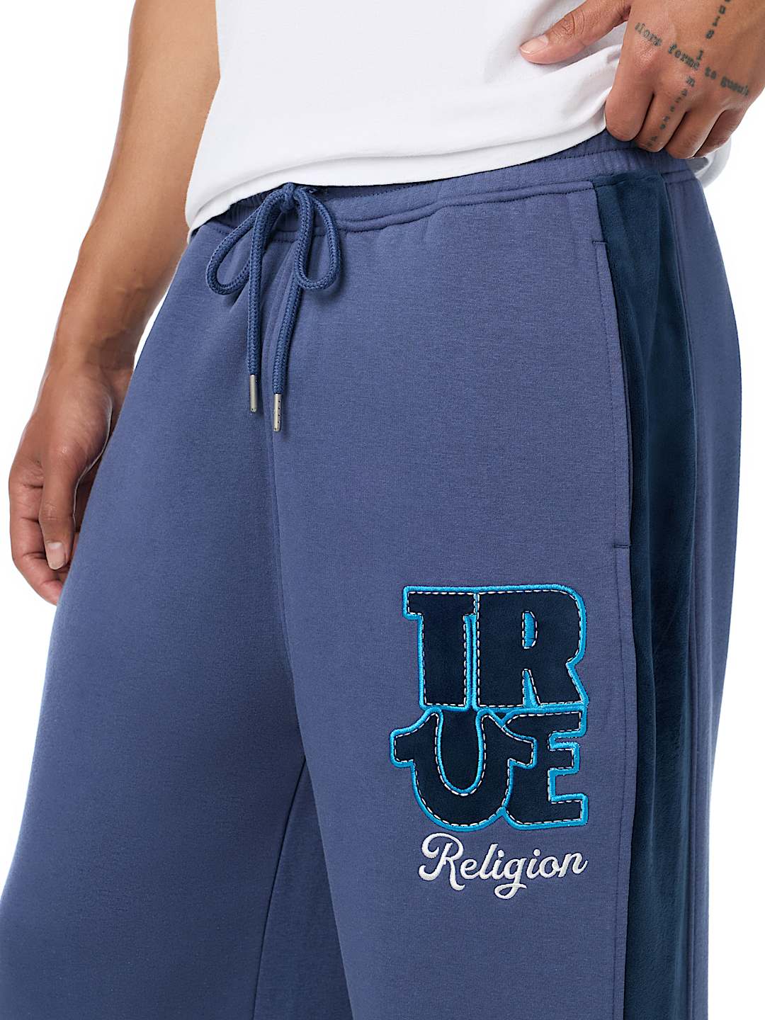 True Religion - Velour Logo Baggy Sweatpant