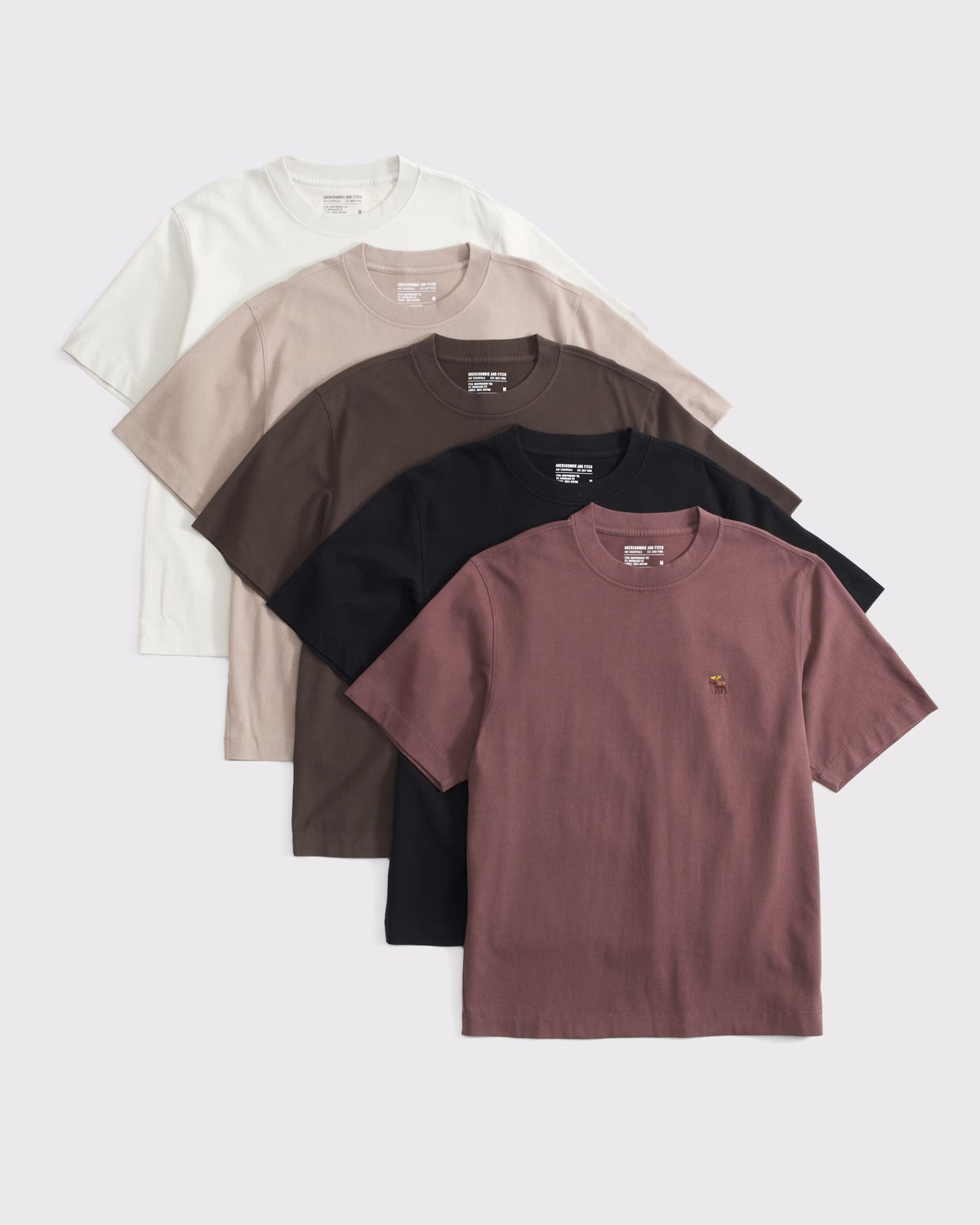 Abercrombie & Fitch - 5-Pack Premium Heavyweight 2.0 Signature Icon Tees