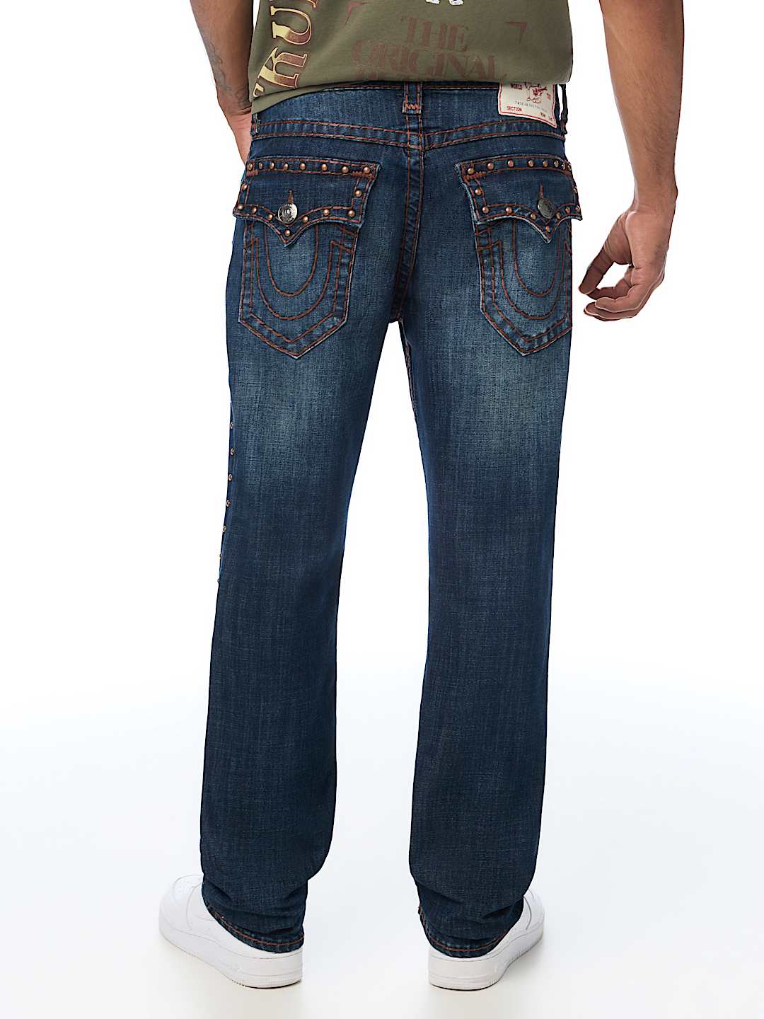 True Religion - Ricky Studded Super T Flap Straight Jean 34"