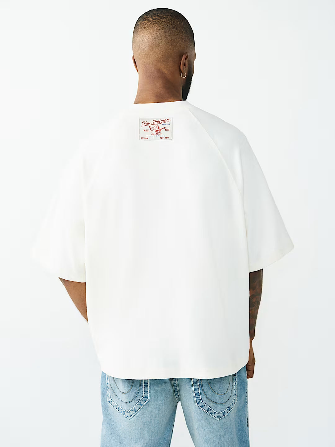 True Religion - Raglan Oversized Henley Tee
