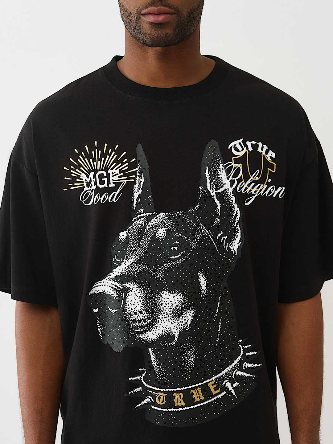 True Religion - Doberman Oversized Heavyweight Tee