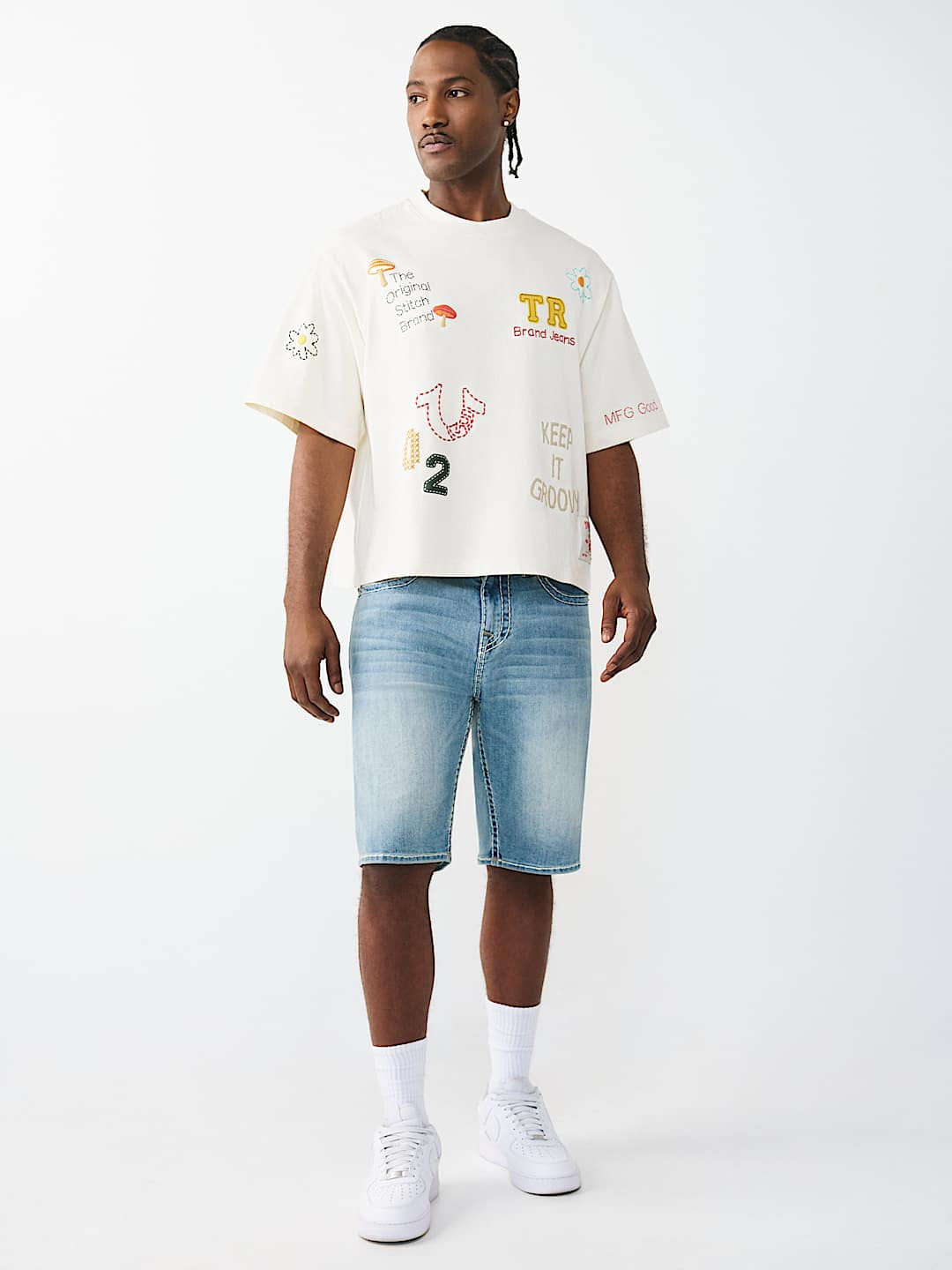 True Religion - Multi Logo Heavyweight Boxy Tee