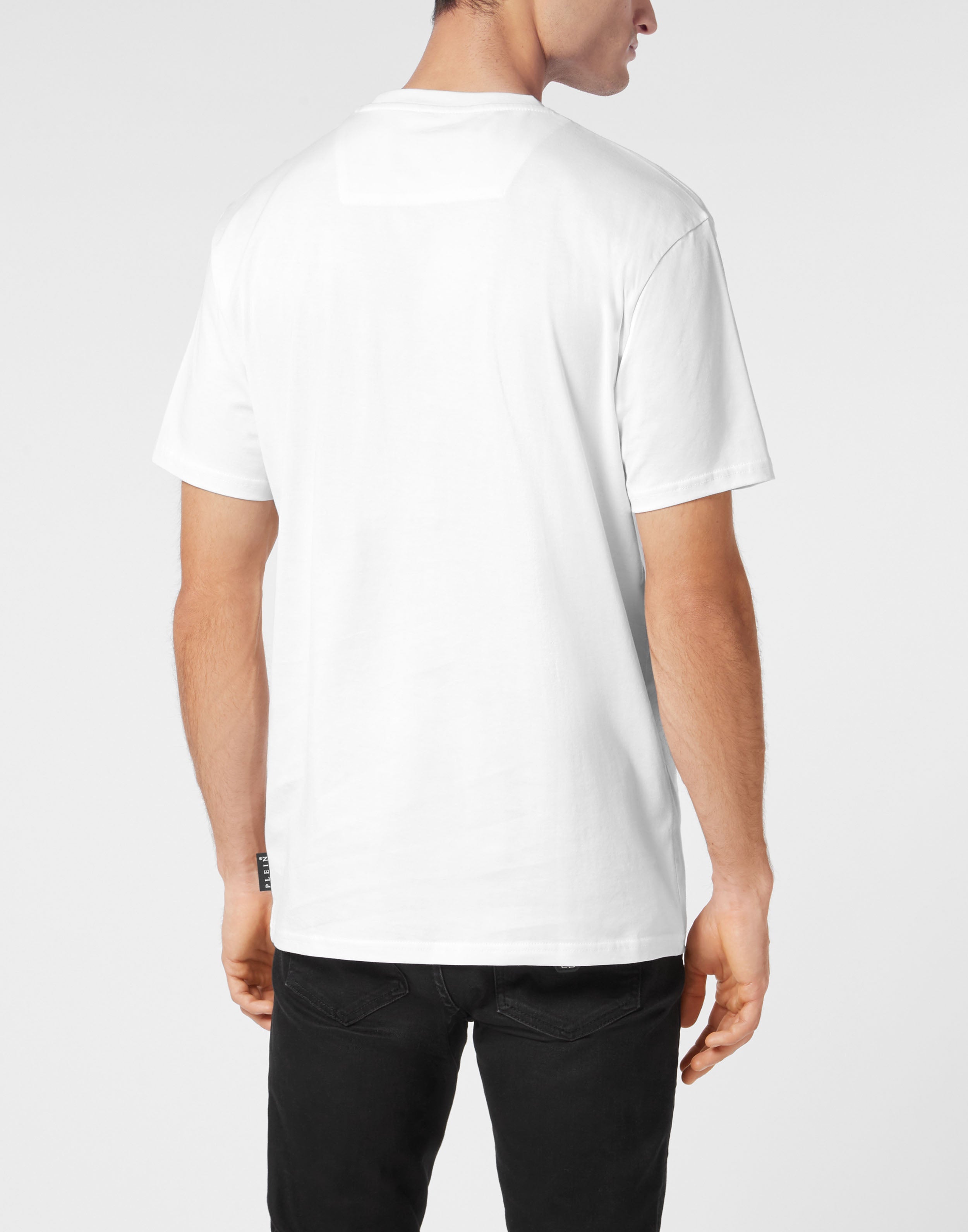 PHILIPP PLEIN - Jersey T-shirt Round Neck SS Strass Cars Racing