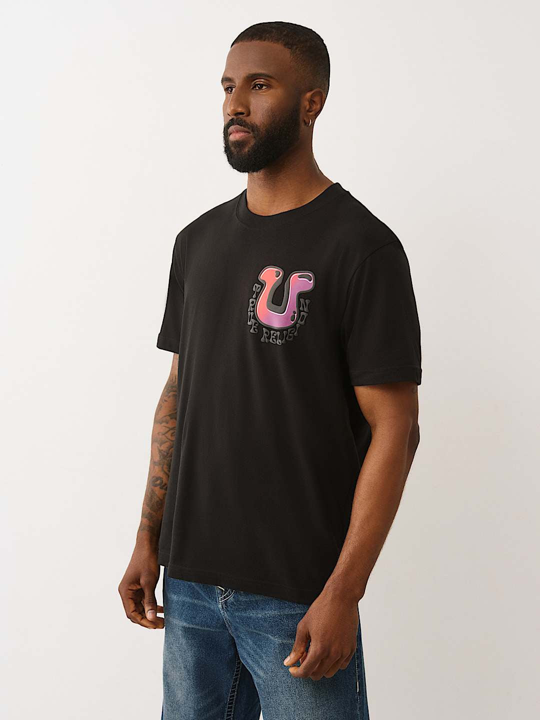 True Religion - Buddha Drip Oversized Tee