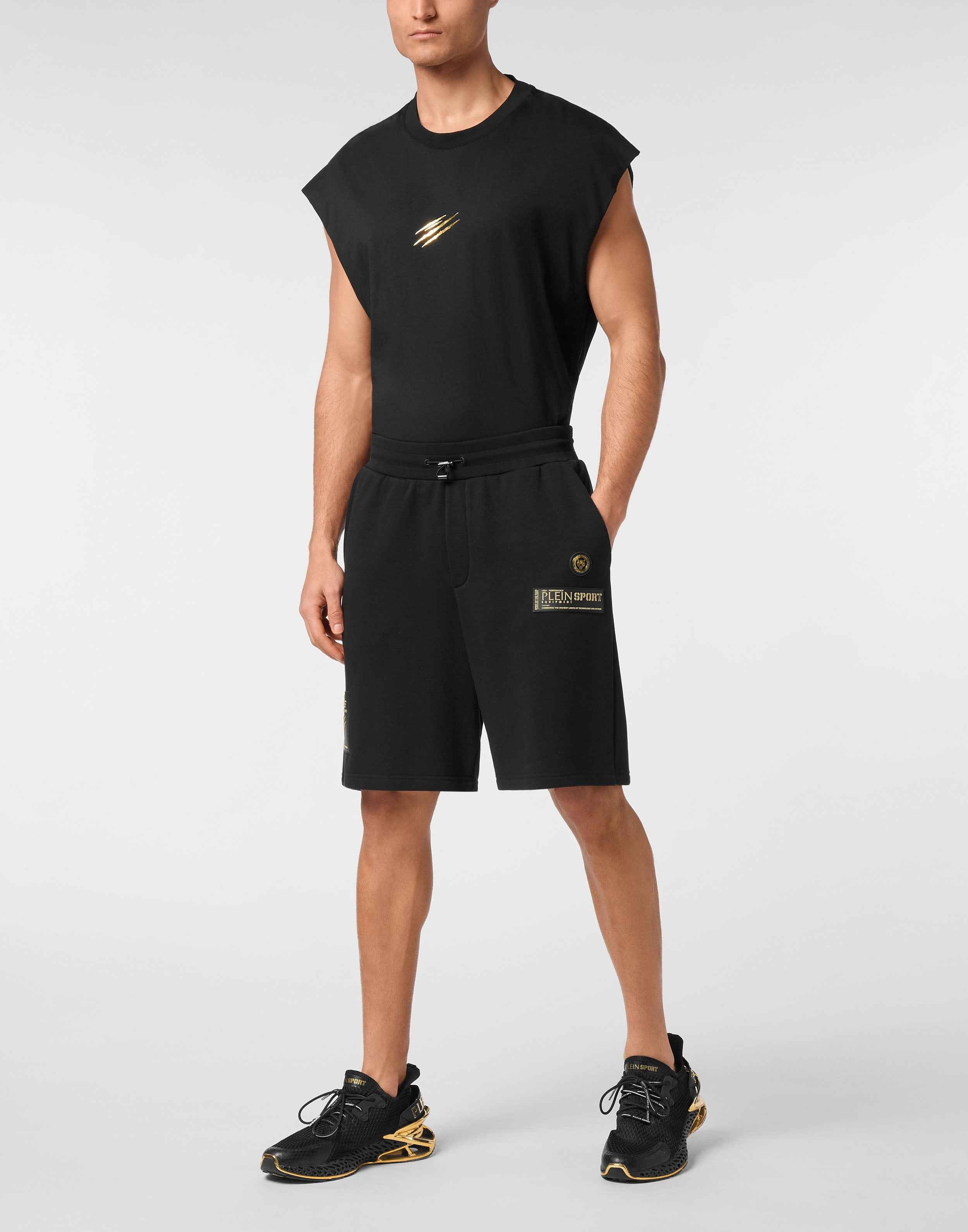 PHILIPP PLEIN - PLEIN SPORT Short Cargo Pants Laminated