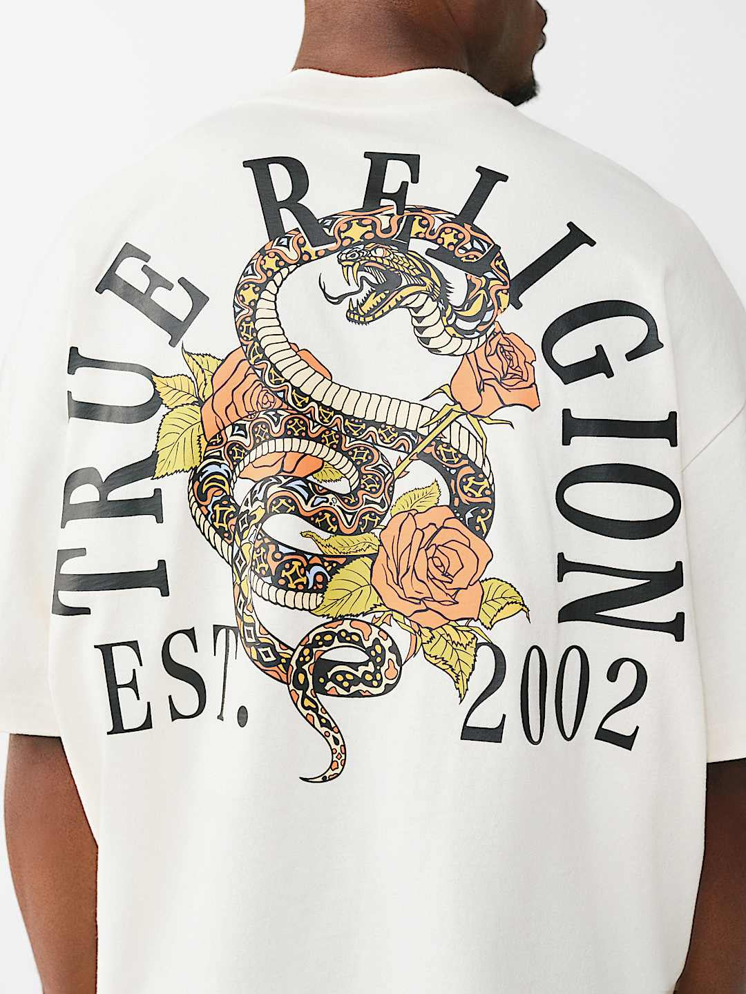 True Religion - Floral Snake Heavyweight Oversized Tee