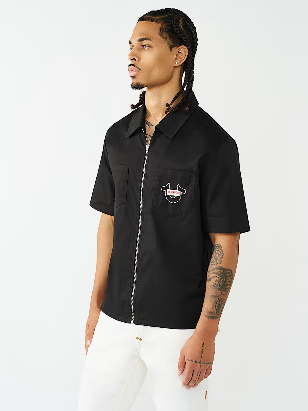 True Religion - Full-Zip Buddha Shirt