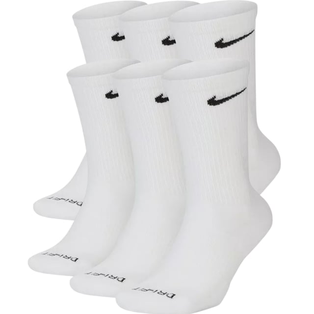 Nike - Nike Everyday Plus Cushioned Training Crew Socks (6 Pairs) Black
