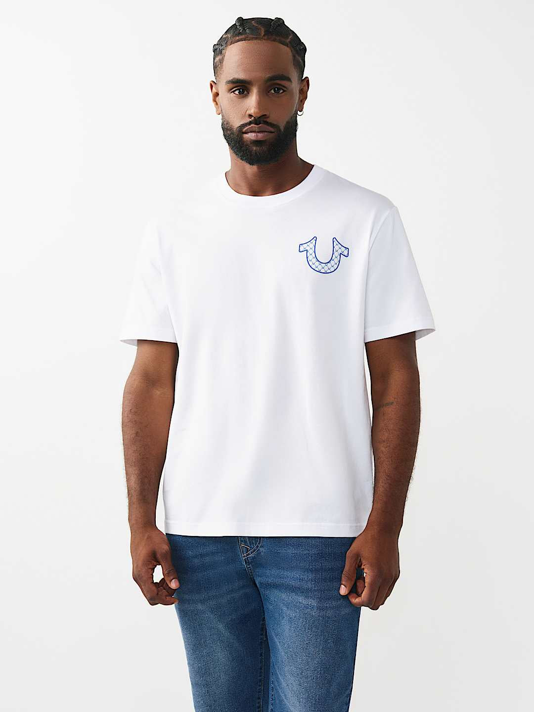 True Religion - Filled Horseshoe Script Graphic Tee