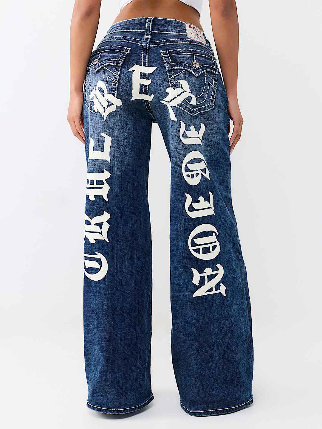 True Religion - jessie big t flap super baggy jean