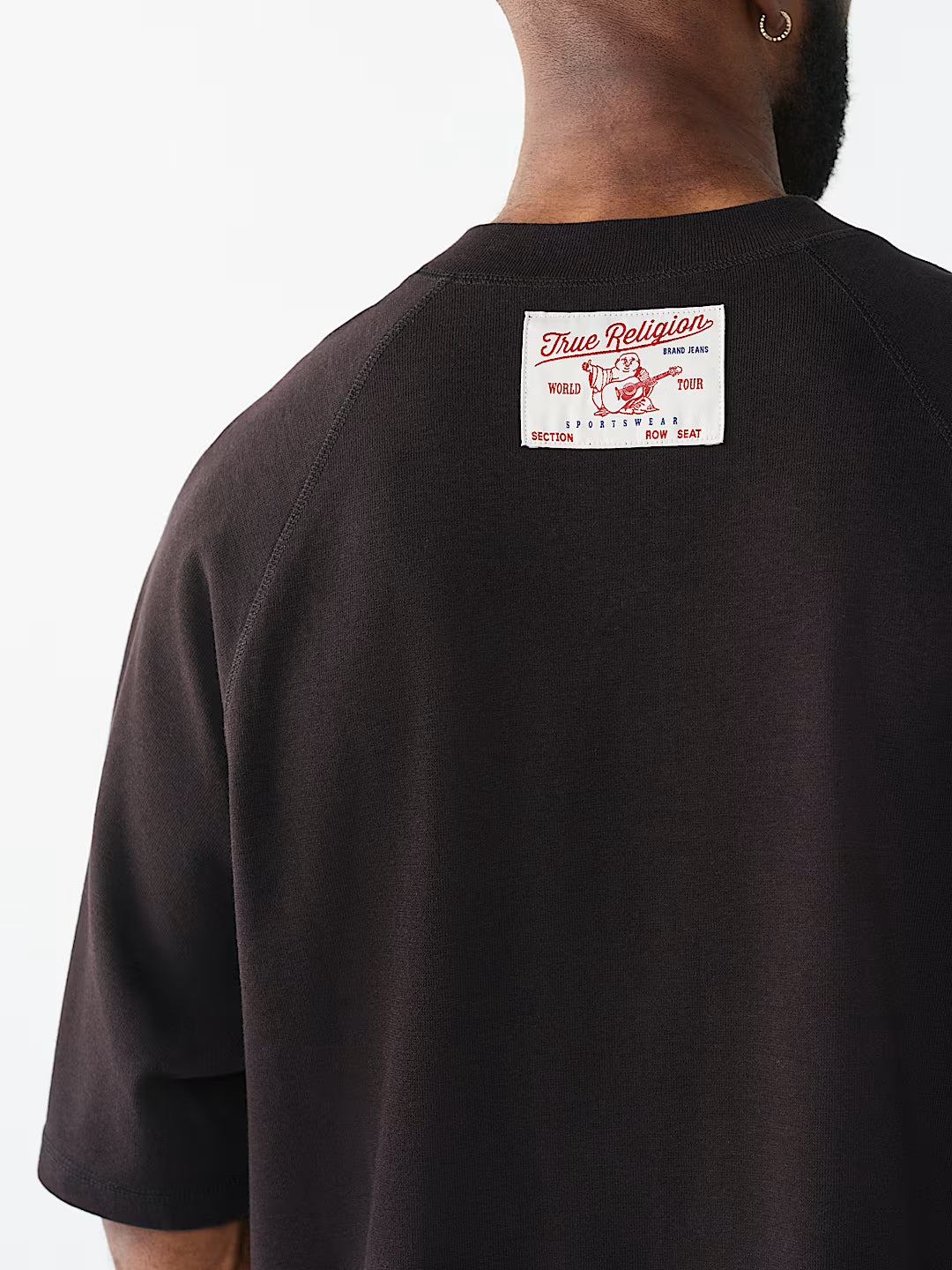 True Religion - Raglan Oversized Henley Tee