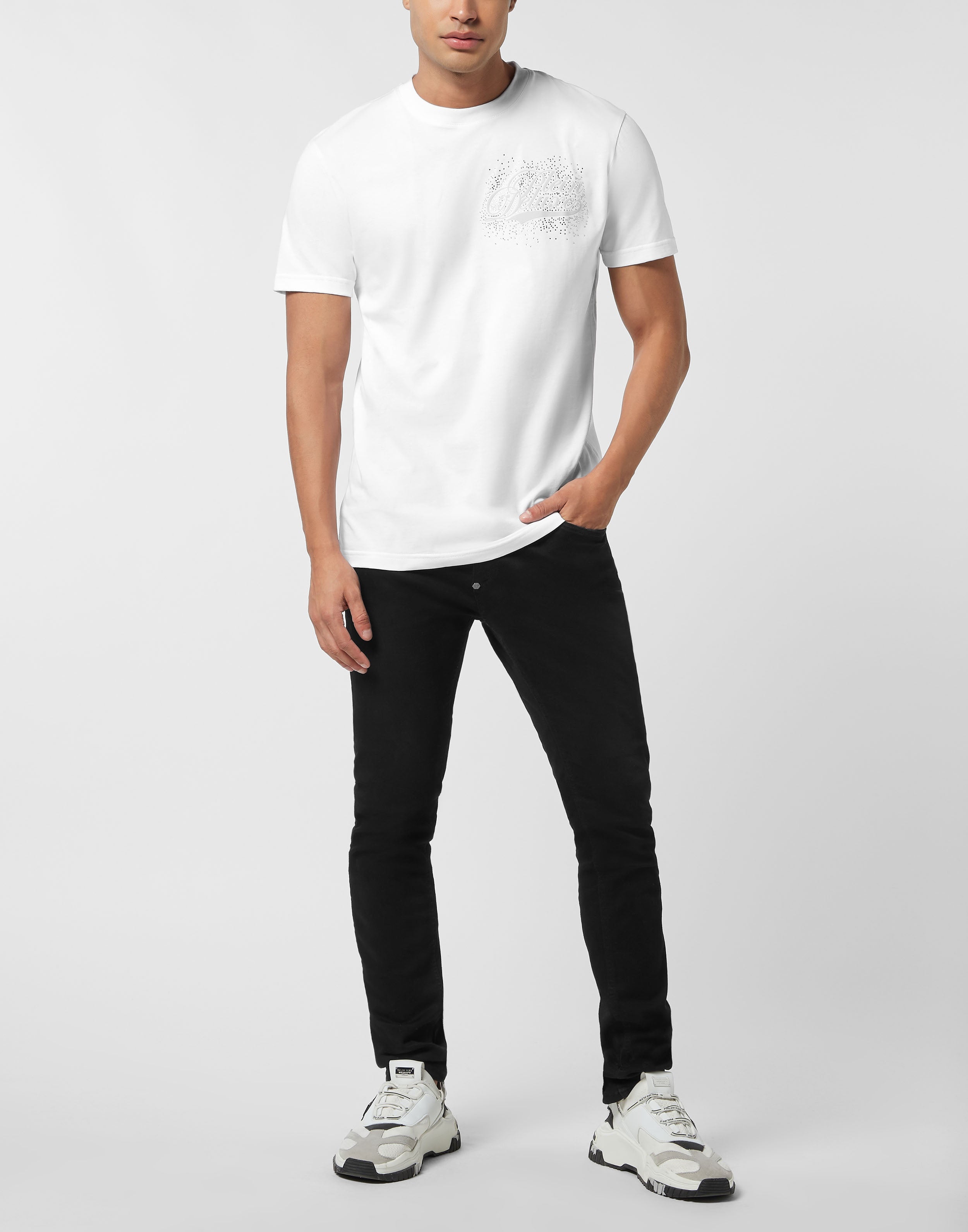 PHILIPP PLEIN - Round Neck T-Shirt Plein Deluxe Stones