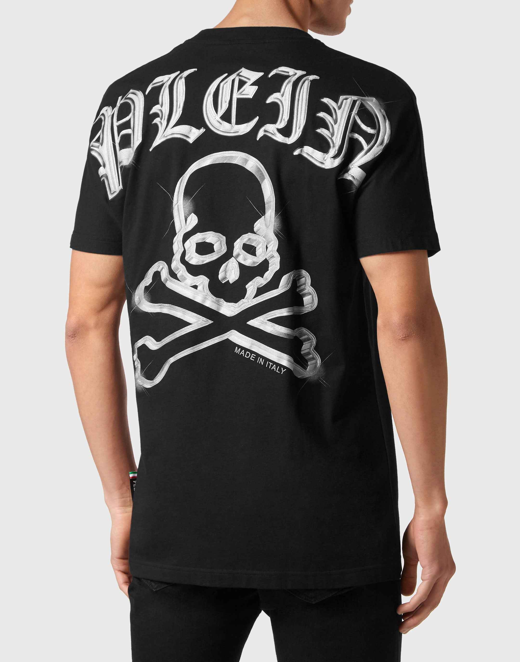 PHILIPP PLEIN - T-shirt Round Neck SS Kimono Cut Skull&Bones