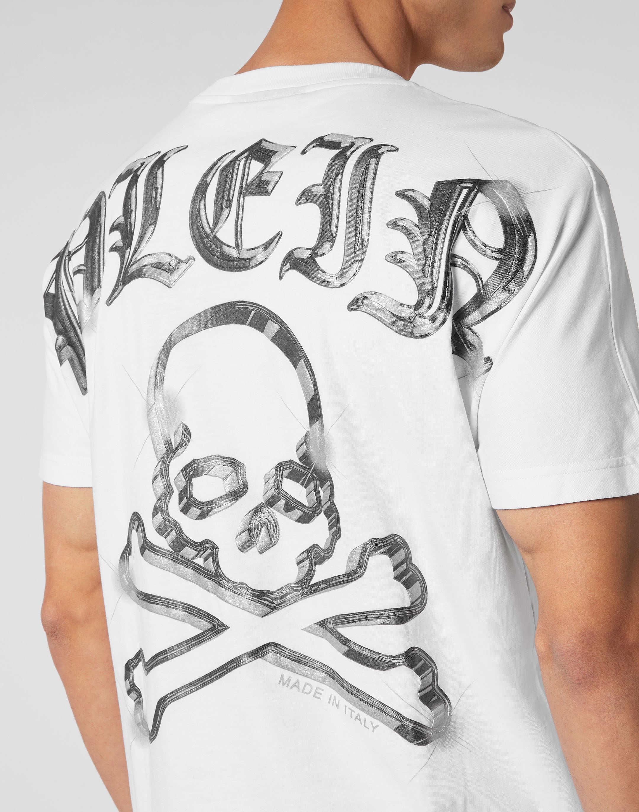 PHILIPP PLEIN - T-shirt Round Neck SS Kimono Cut Skull&Bones