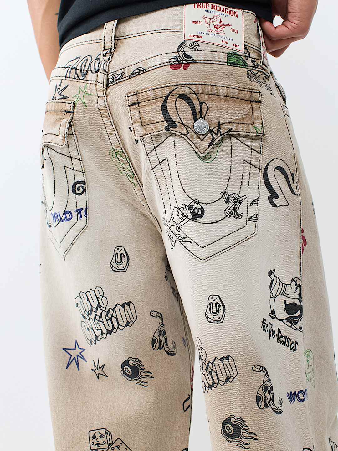 True Religion - Vinny Doodle Flap Ultra Baggy Jean 34"