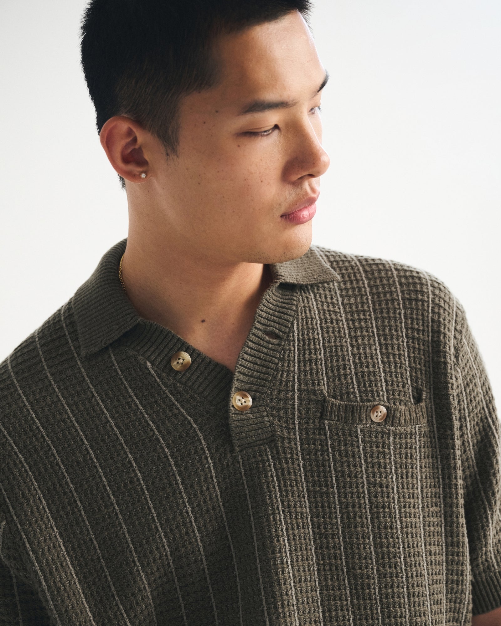Abercrombie & Fitch - 100% Cotton 2-Button Sweater Polo