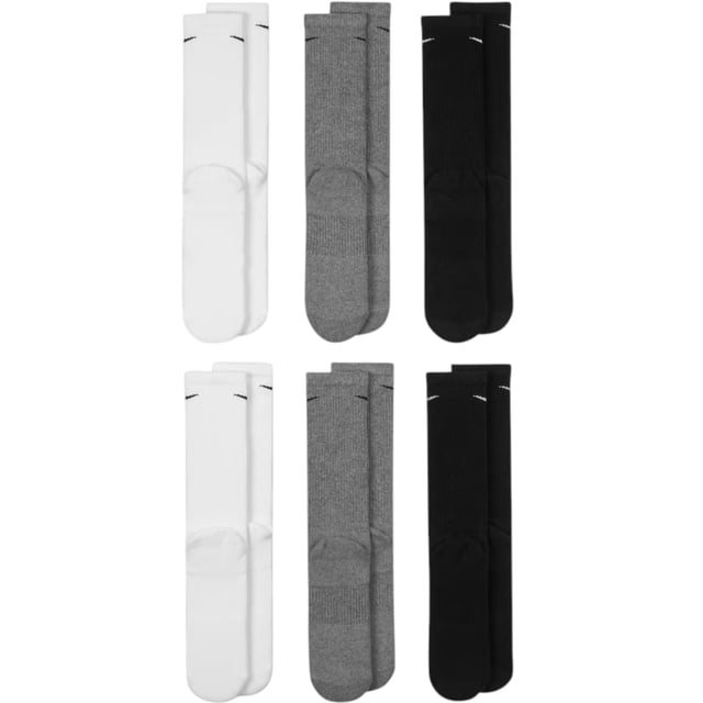 Nike - Nike Everyday Plus Cushioned Training Crew Socks (6 Pairs) Black