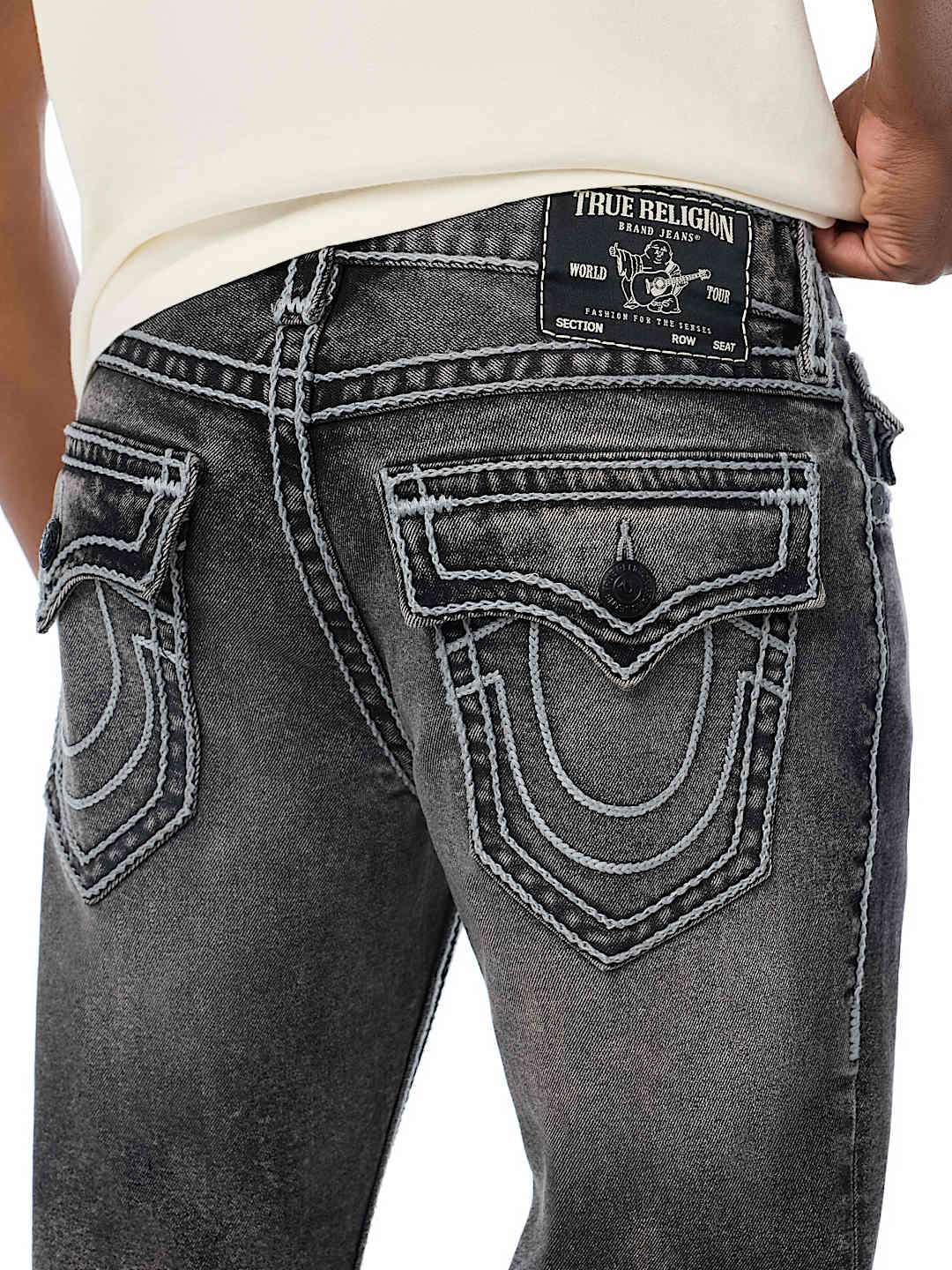 True Religion - Ricky Rope Stitch Flap Straight Jean 34"