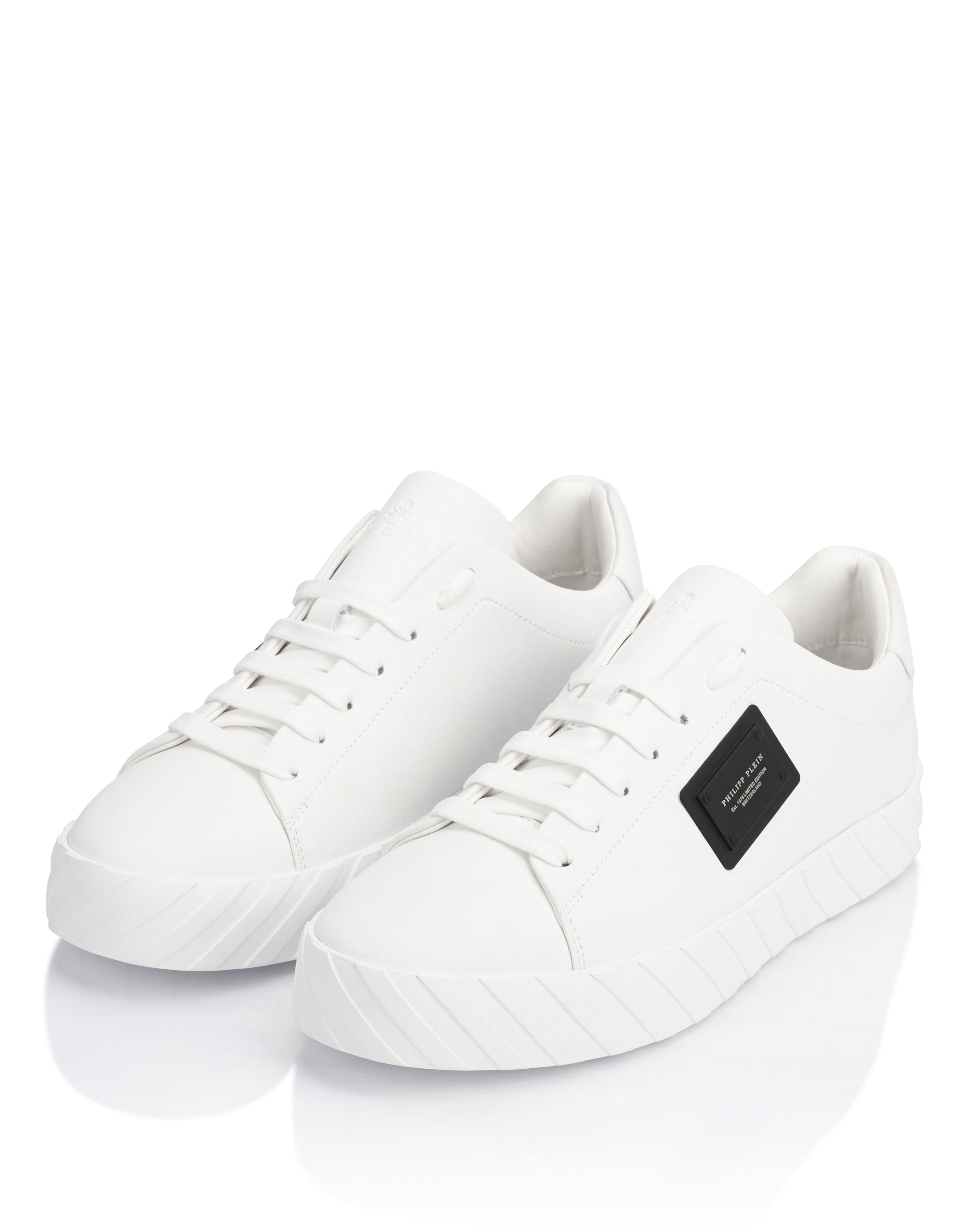 PHILIPP PLEIN - Nappa Leather Low-Top Sneakers Placca