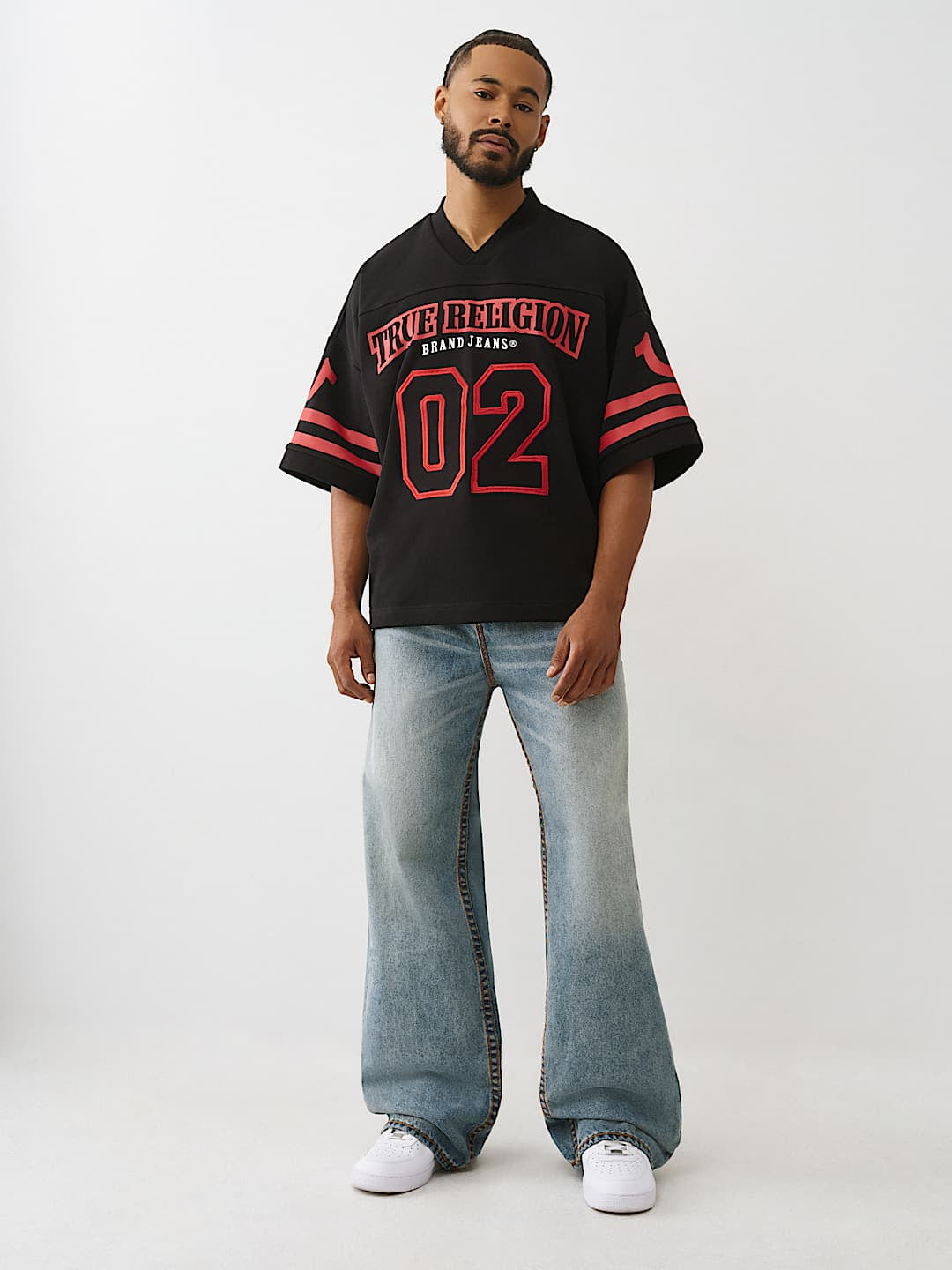 True Religion - Football Knit Boxy Jersey