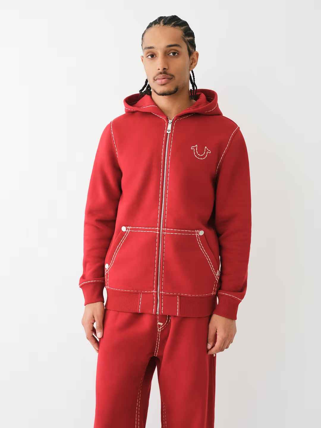 True Religion - Horseshoe Applique Super T Fleece Hoodie