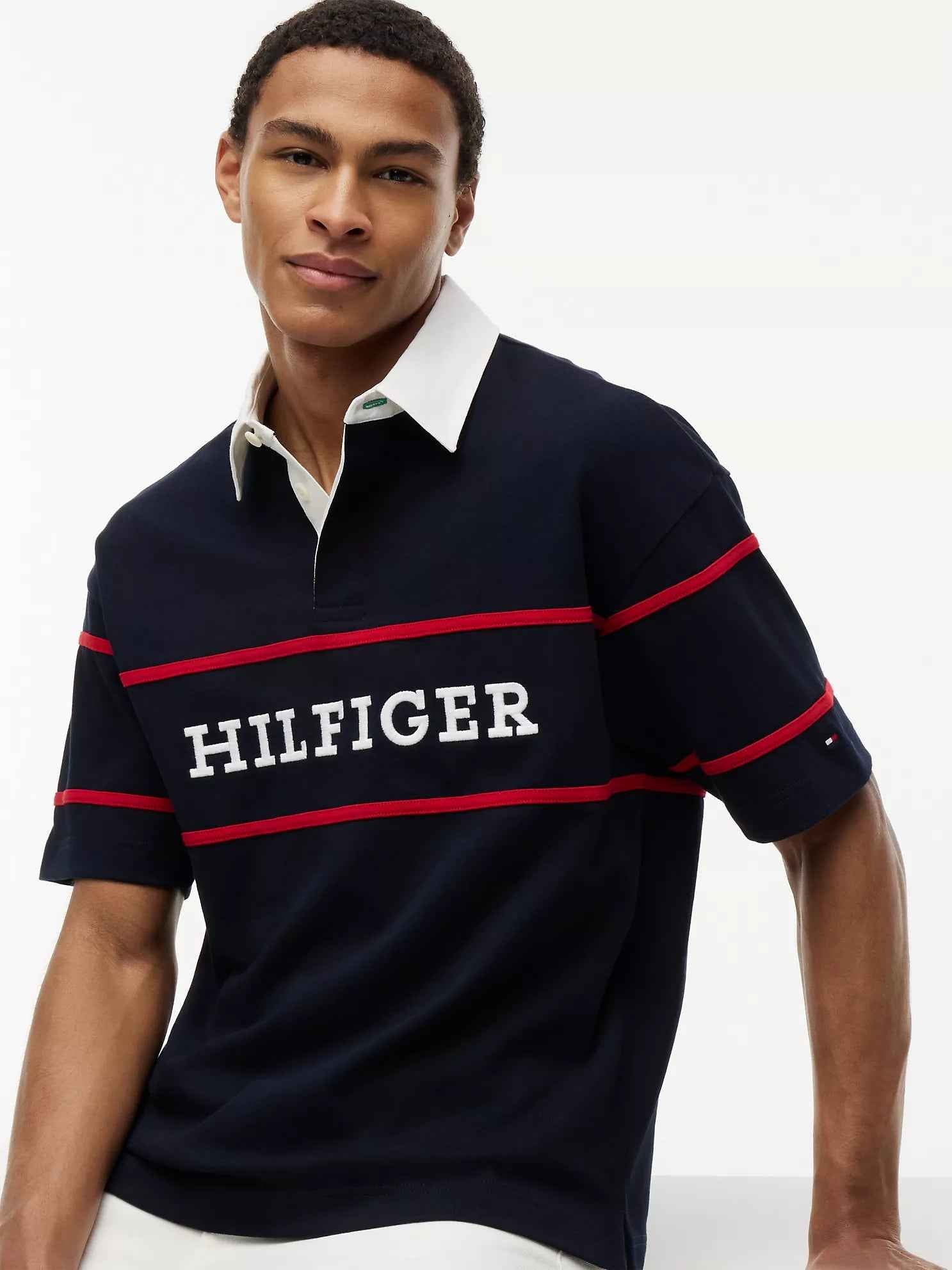 Tommy Hilfiger - Relaxed Fit Hilfiger Logo Rugby Polo