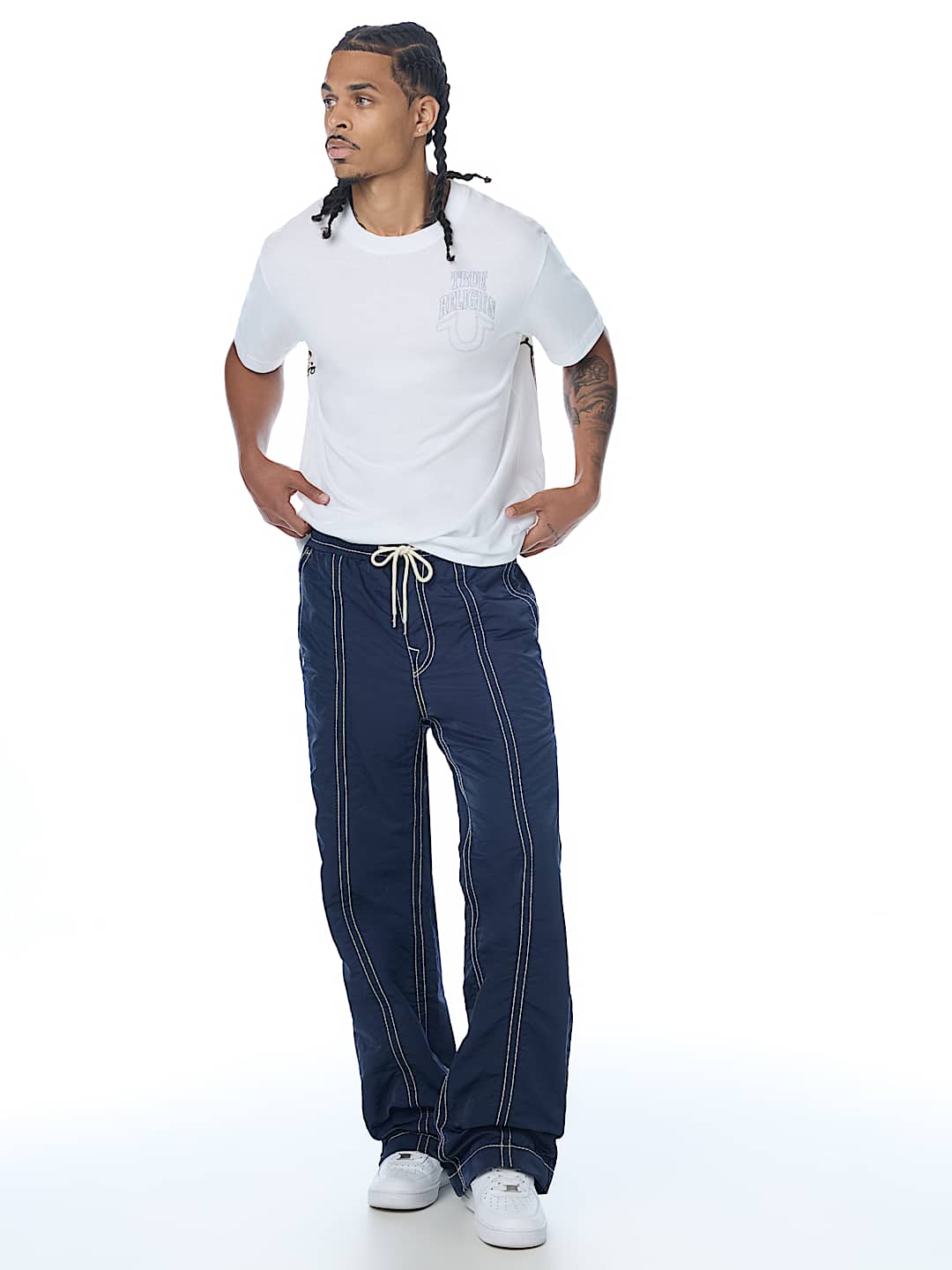 True Religion - Vinny Nylon Big T Flap Ultra Baggy Pant 34"