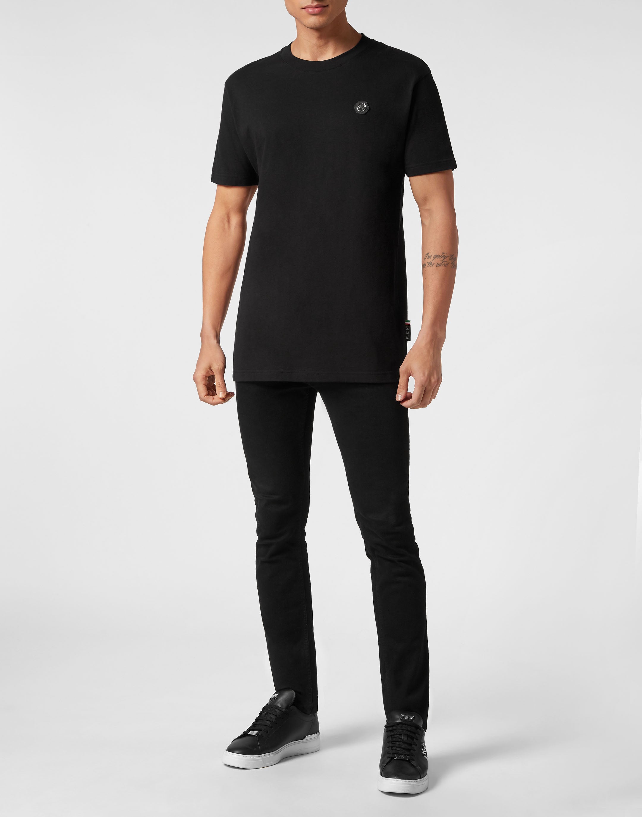 PHILIPP PLEIN - T-shirt Round Neck SS Kimono Cut Skull&Bones