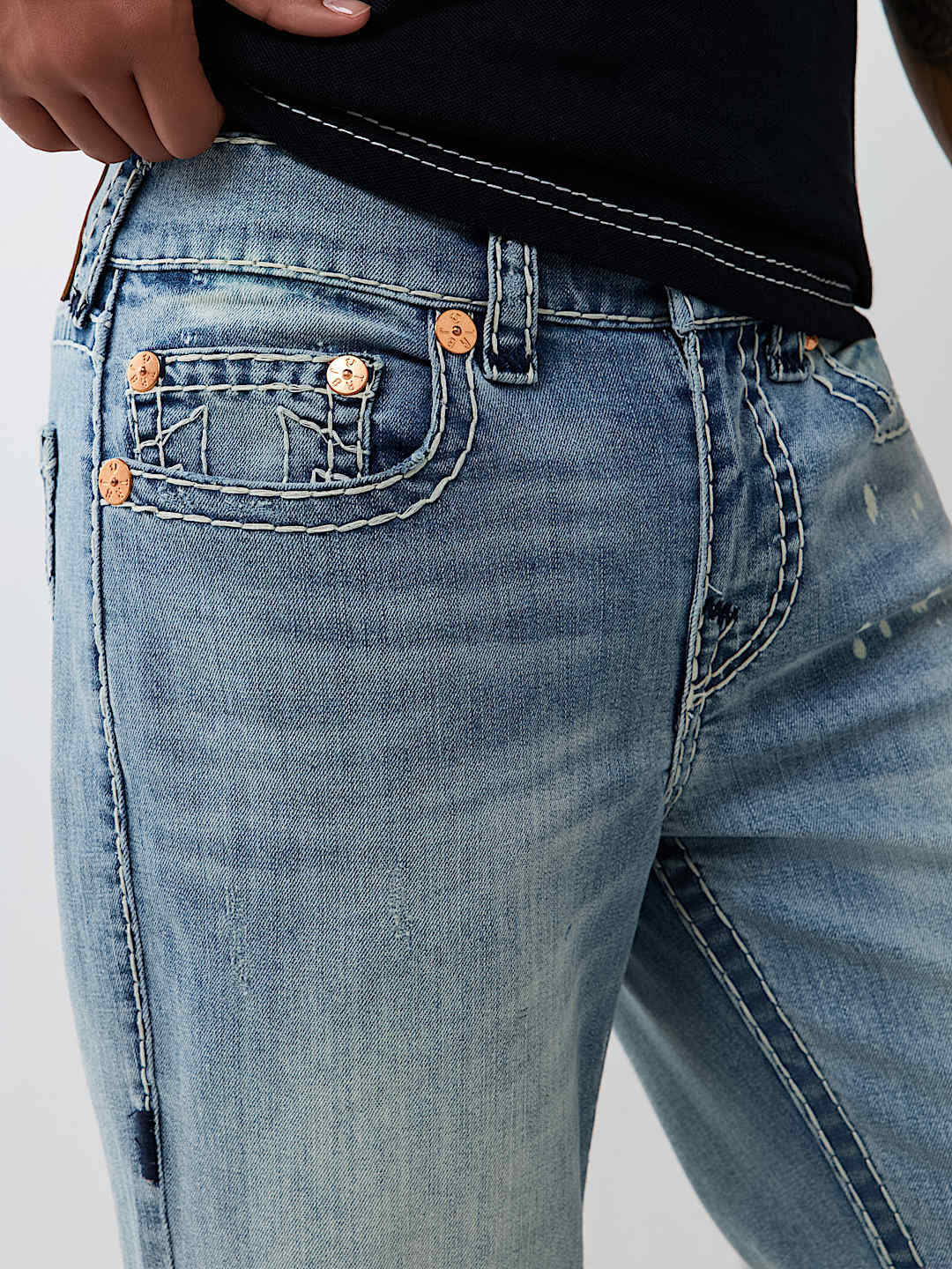 True Religion - Billy Embroidered Super T Bootcut Jean 34"