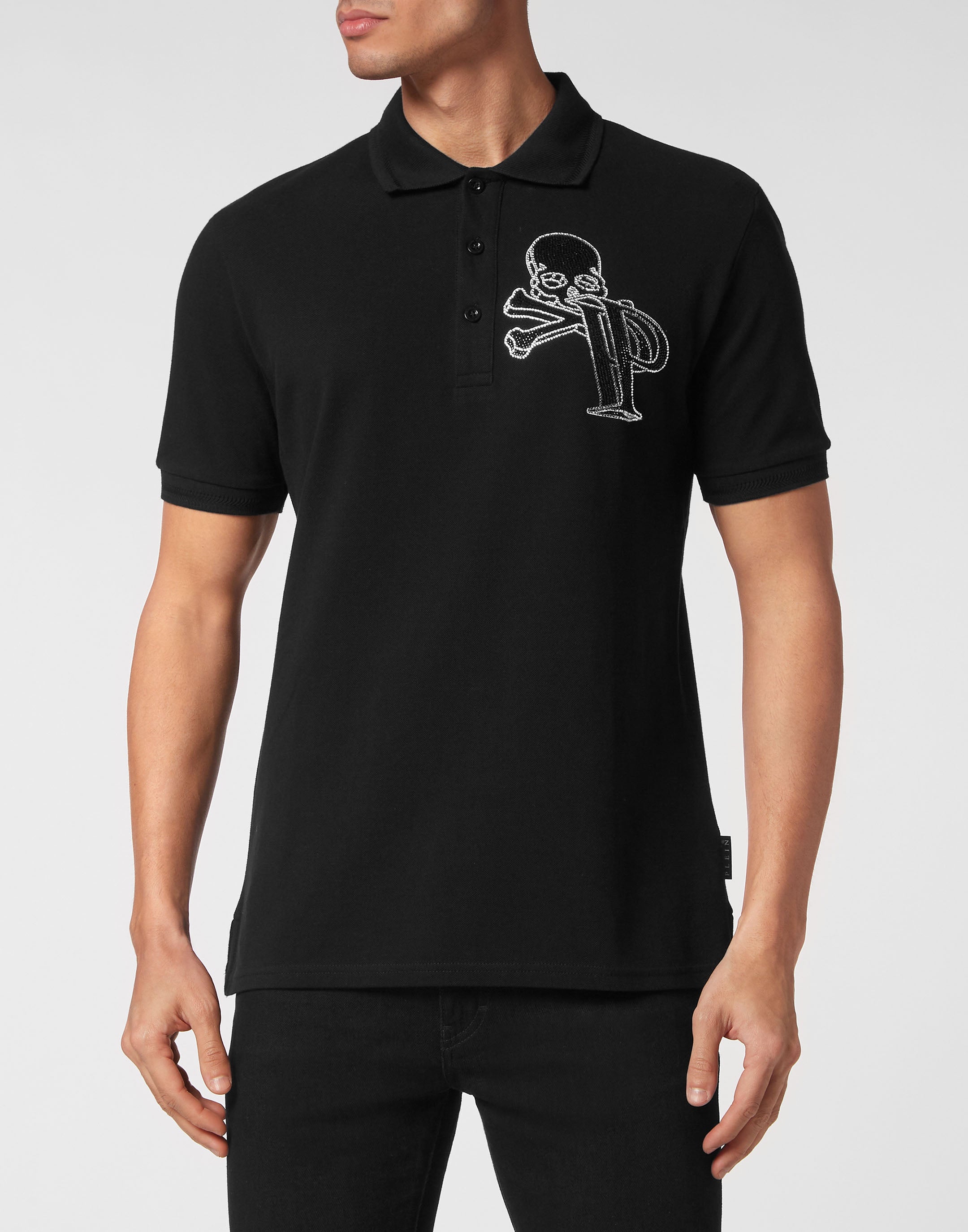 PHILIPP PLEIN - Piquet Polo with crystals Wire Frame