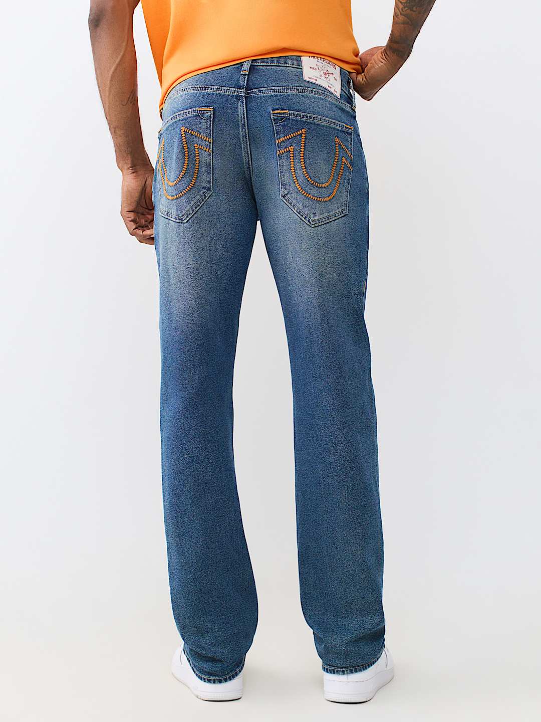 True Religion - Ricky Ladder Stitch Straight Jean