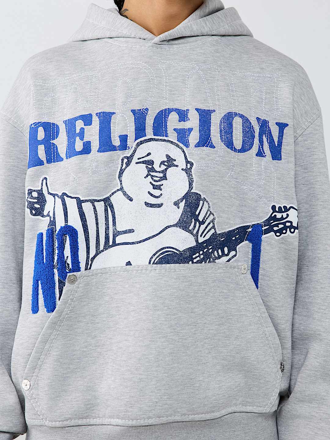True Religion - No. 1 Logo Big T Hoodie