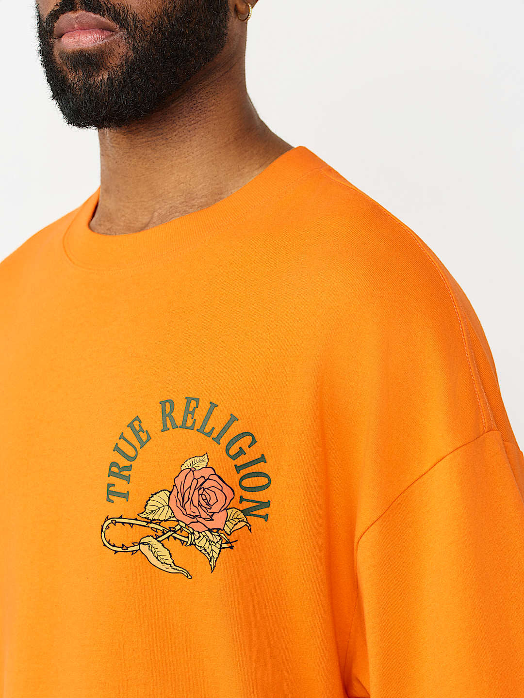 True Religion - Floral Snake Heavyweight Oversized Tee