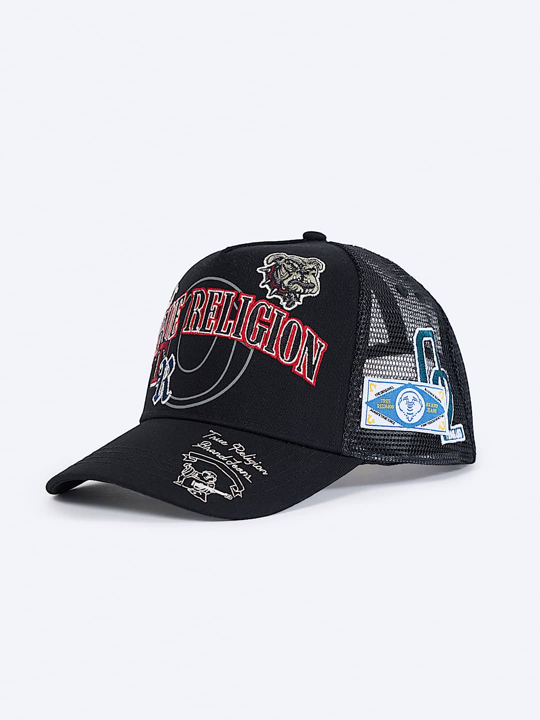 True Religion -Multi-logo Trucker Hat