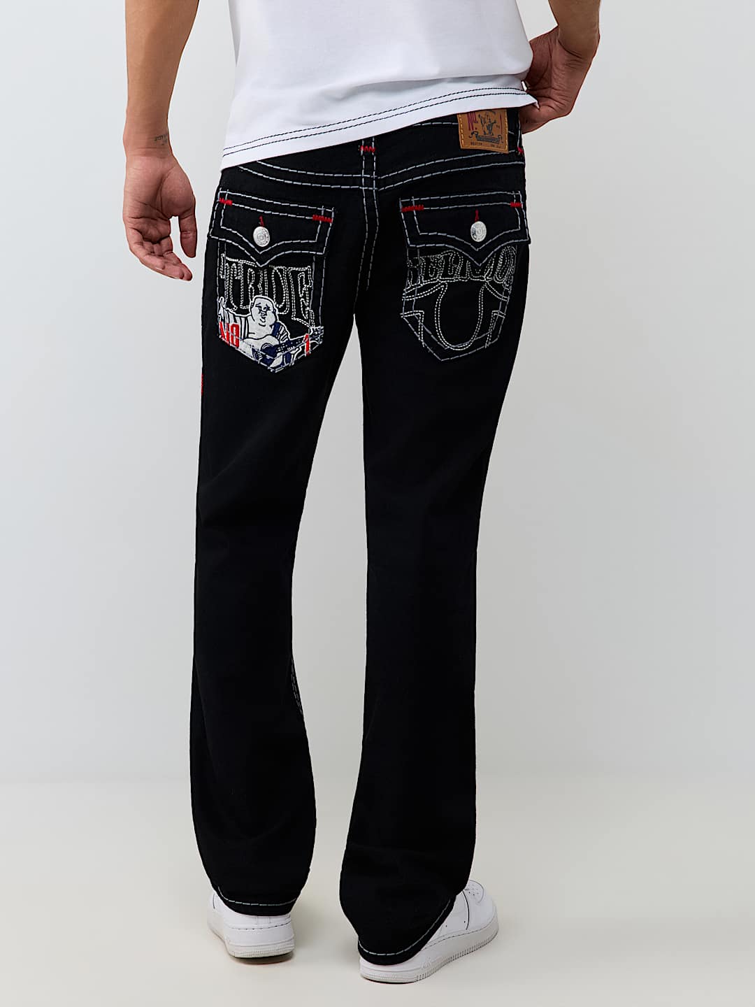 True Religion - Ricky Embroidered Super T Flap Straight Jean 34"